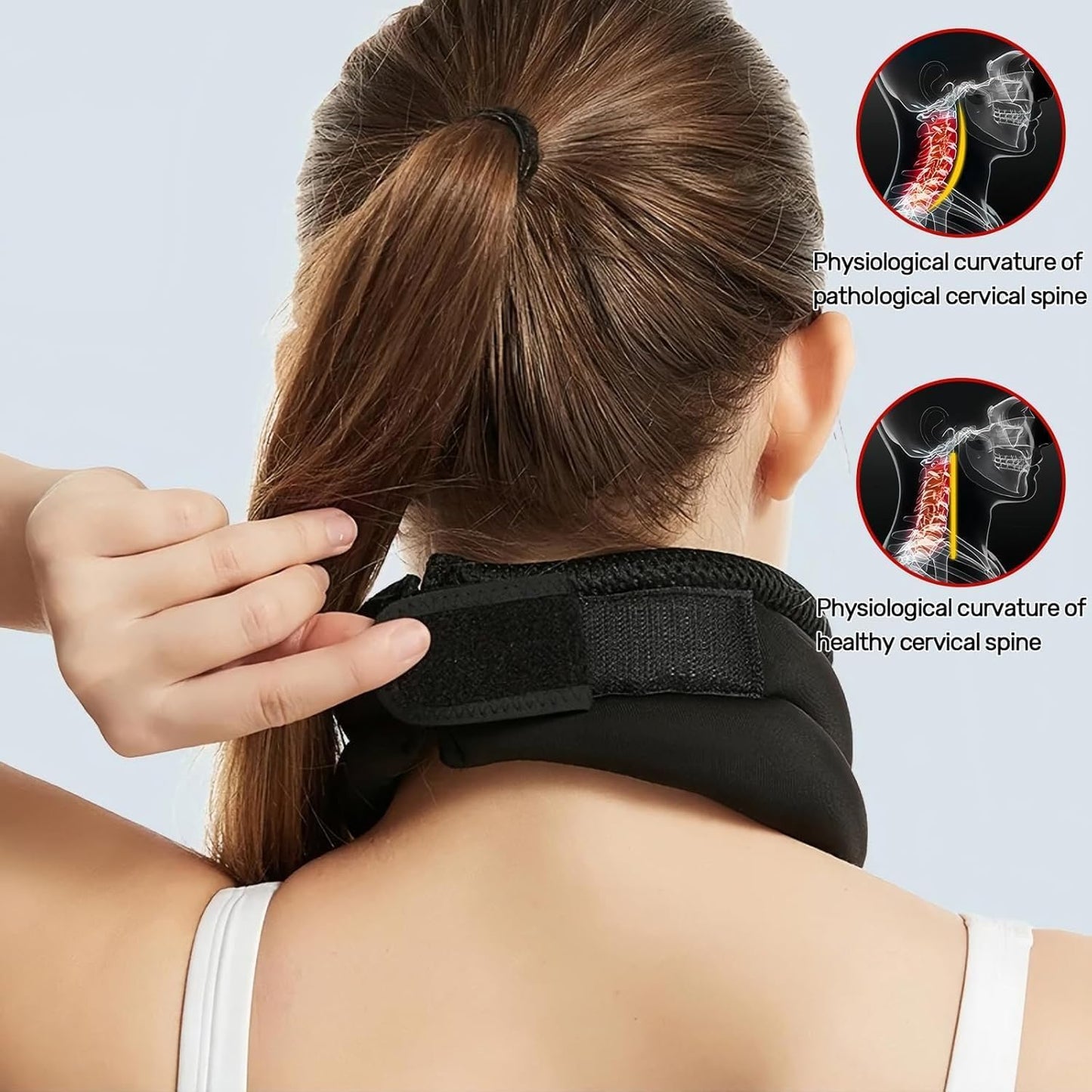 Oprtuisi Anti-Snoring Neck Support, Adjustable Soft Foam Neck Brace, Ergonomic Design for Sleep, Men & Women