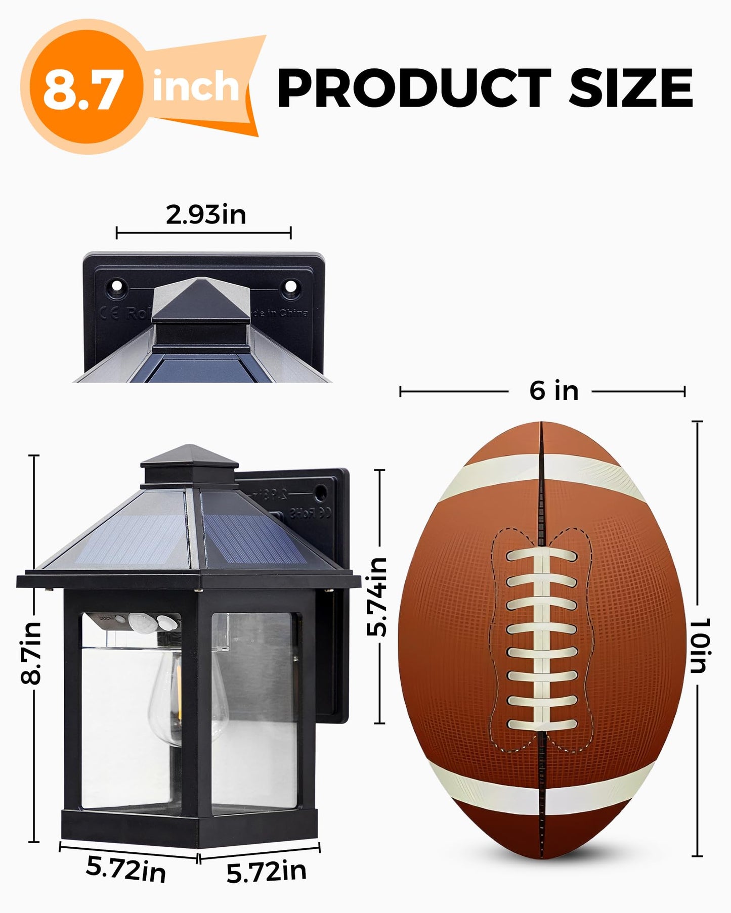 Luhlee Solar Porch Lights Outdoor 1 Pack Motion Sensor Solar Wall Lights Ip65 Waterproof Wall Sconce Lights Outdoor With 3 Lighting Modes For House  Porch  Front Door  Garage  Shed  Patio