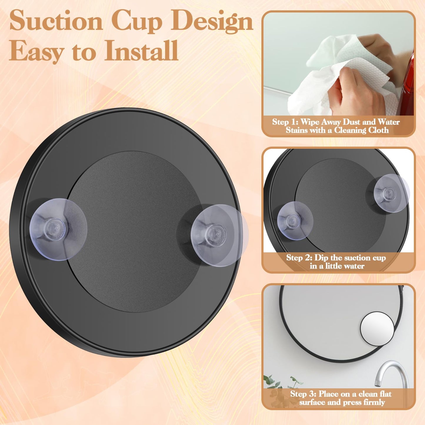 ProSuites 20X/30X Magnifying Mirror with Suction Cup,Portable 3.5 in Small Travel Magnifying Mirror with 3 Pcs Eyelash Tweezers,