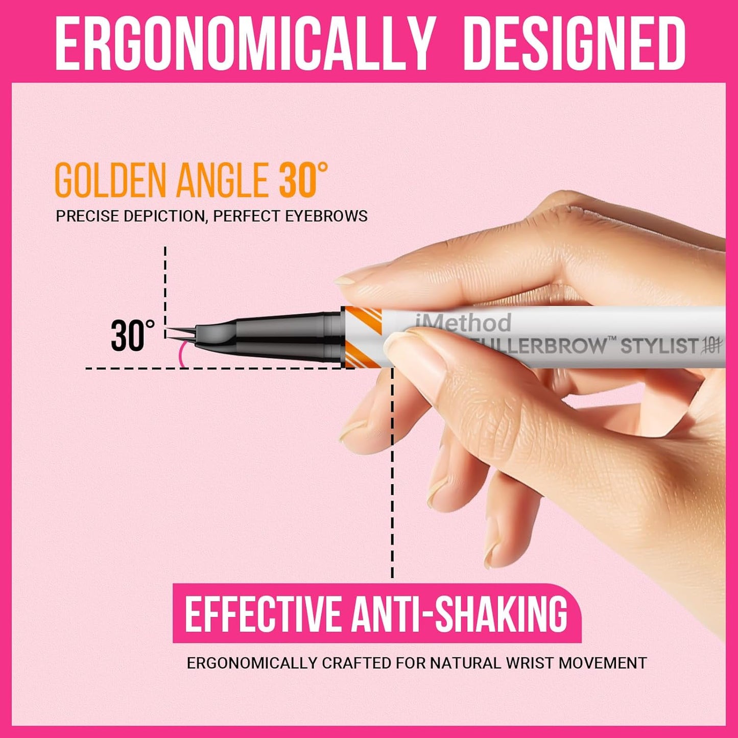 iMethod Curved Eyebrow Pen and Brow Gel Clear - Eyebrow Pencils for Women with Natural Hair Like Strokes, Eyebrow Makeup for All-Day Defined, Waterproof, Smudge-proof, Brown