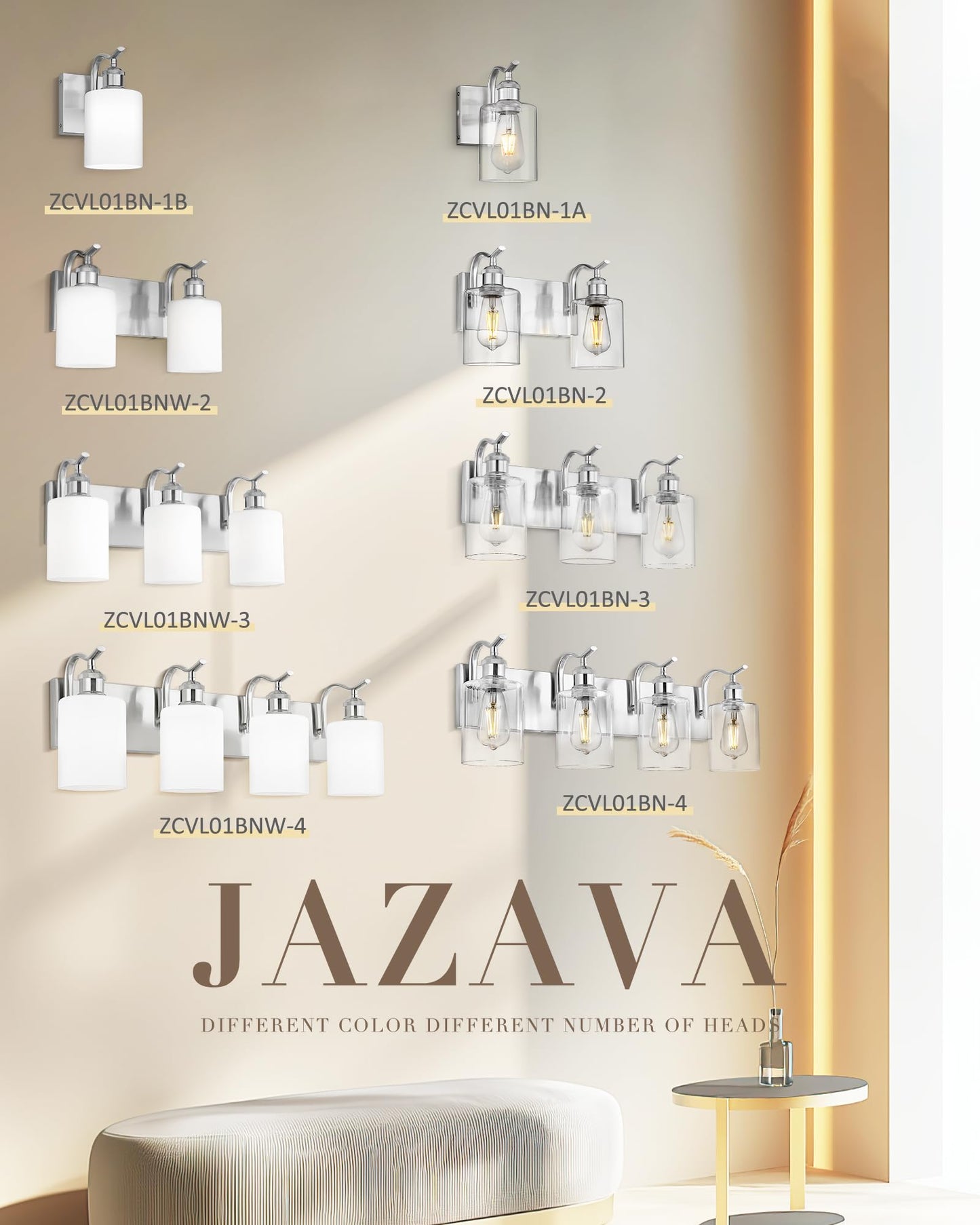 Jazava Brushed Nickel Battery Cordless Wall Sconces  Rechargeable Sconces Wall Lighting Fixture With Clear Glass Shade For Bathroom Industrial Metal Wall Mount Lamp For Bedroom Living Room Zcvl01Bn-1A