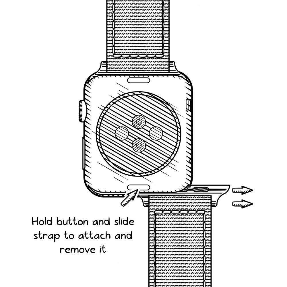 Archer Watch Straps - Premium Nylon Straps For Apple Watch (Gray, Black, 40/41/42Mm)