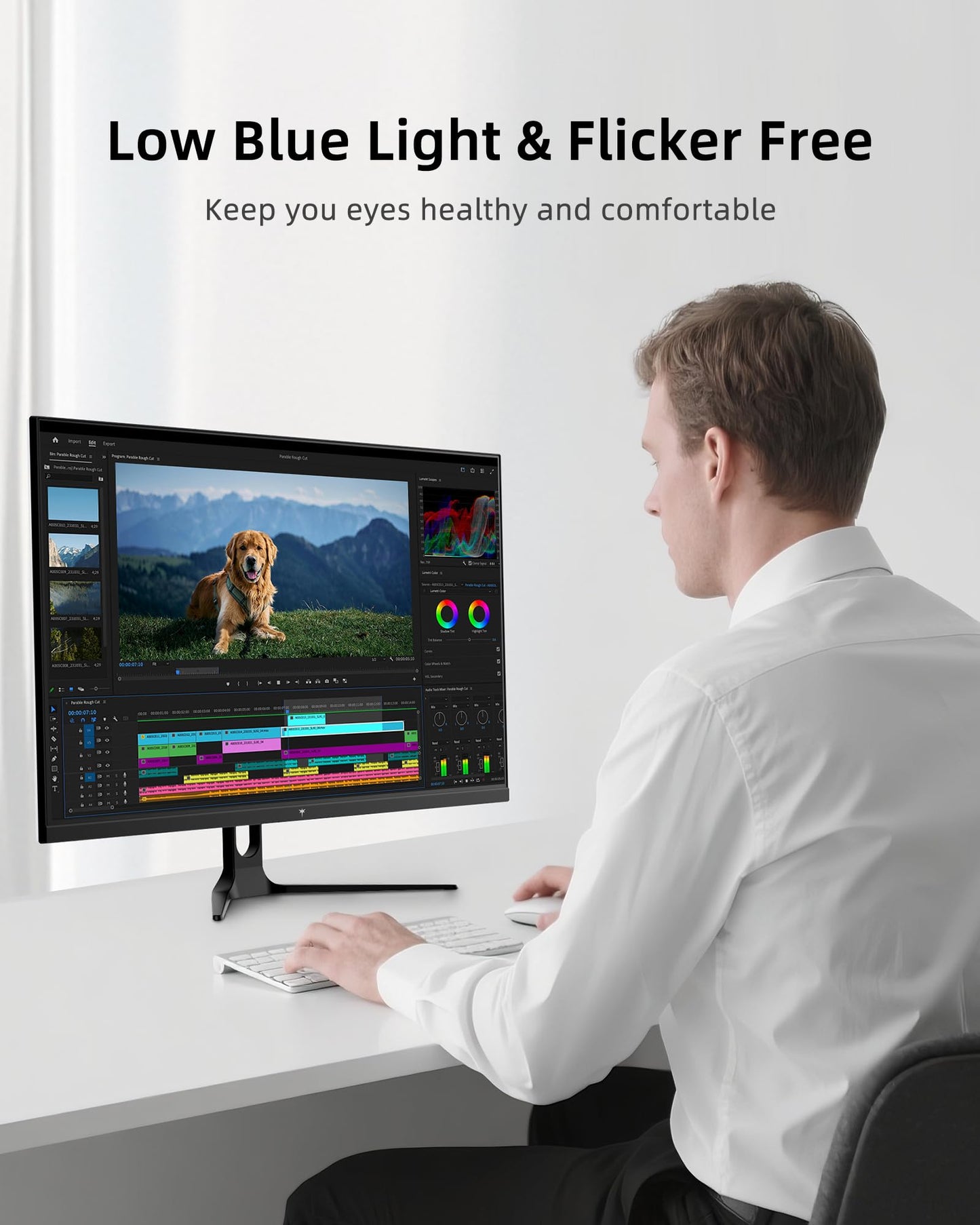 KTC 32 Inch Computer Monitor 2K - 1440P IPS Monitor 120Hz, Adaptive Sync, 109% sRGB, HDR10, Eye Care, HDMI Displayport, Tilt, VESA Compatible, 100Hz PC Monitors for Home Office Gaming, White, H32D6