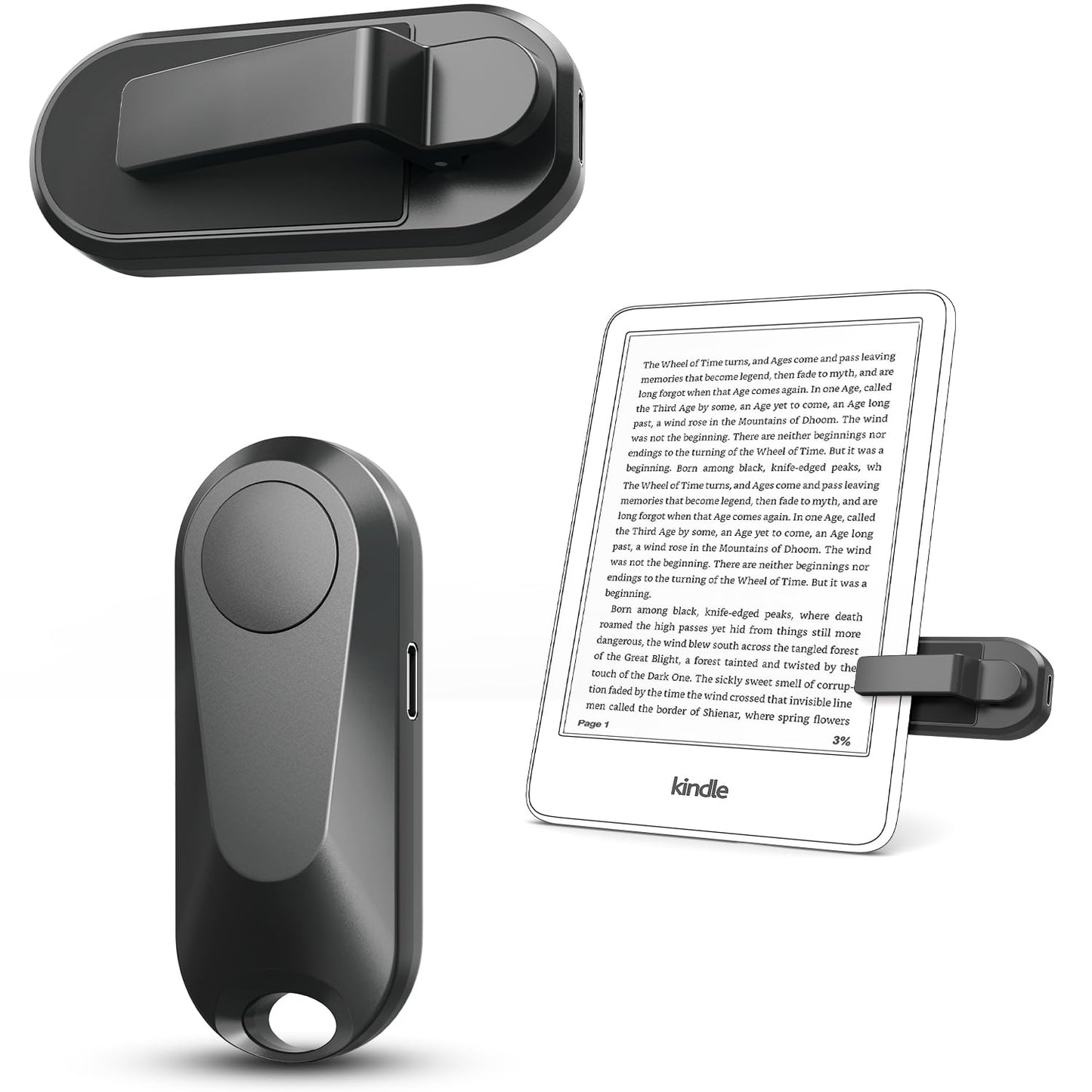 Datafy Remote Control Page Turner For Kindle Paperwhite Oasis Kobo Ereaders, Camera Camcorder Remote Controls, Page Turner Click