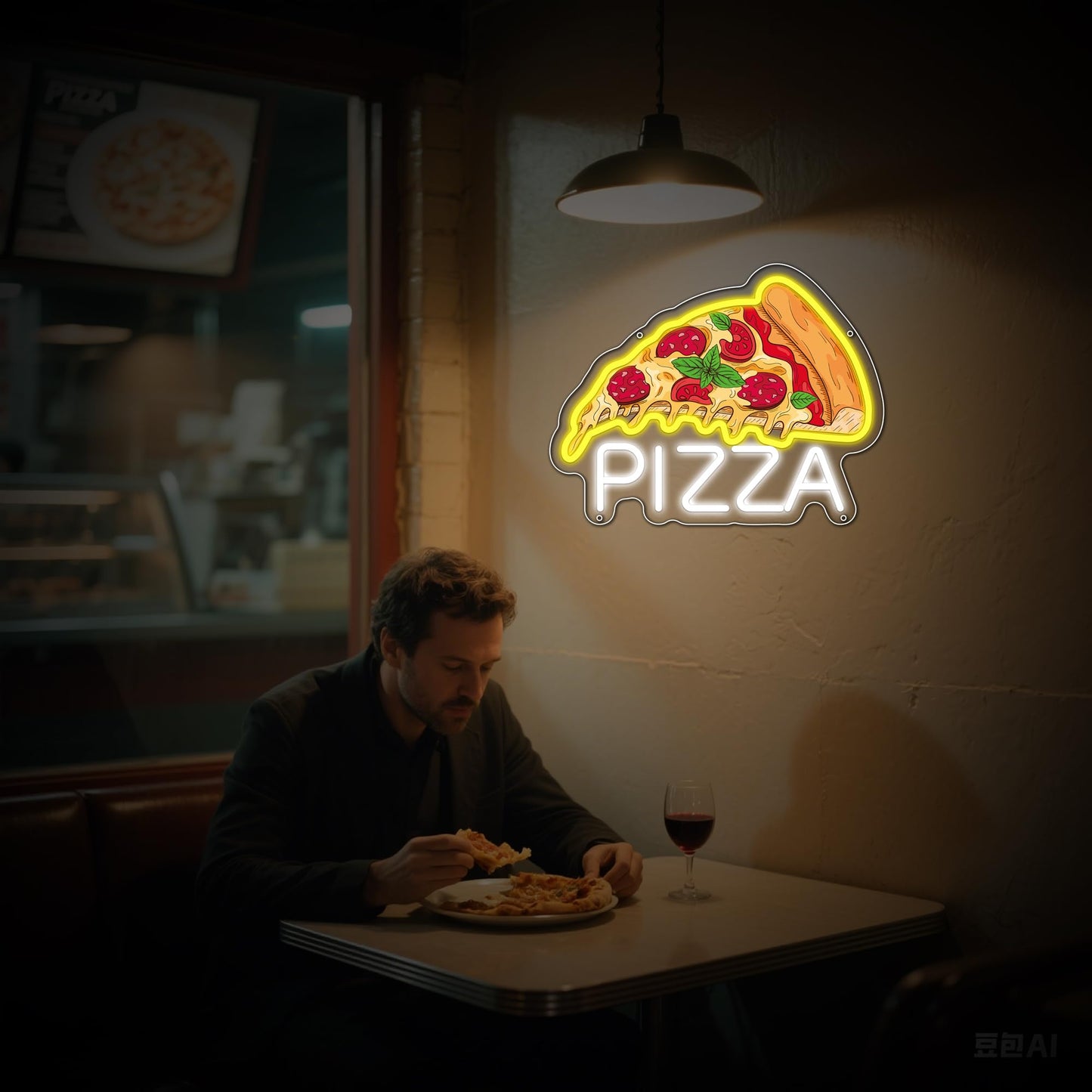 Pizza Neon Sign For Wall Decor  Dimmable Pizza Led Signs  Usb Powered Neon Light Sign For Shop  Home  Man Cave  Bar Pub  Neon Gifts