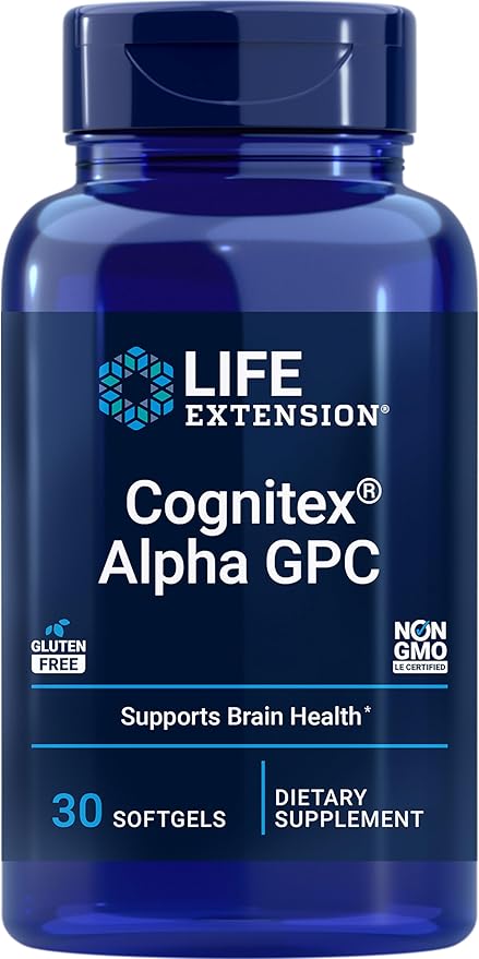 Life Extension Cognitex Alpha GPC – Alpha-Glyceryl Phosphoryl Choline, Phosphatidylserine, Blueberry Extract – A Strong Foundation for Cognitive Health – Non-GMO, Gluten-Free – 30 Softgels