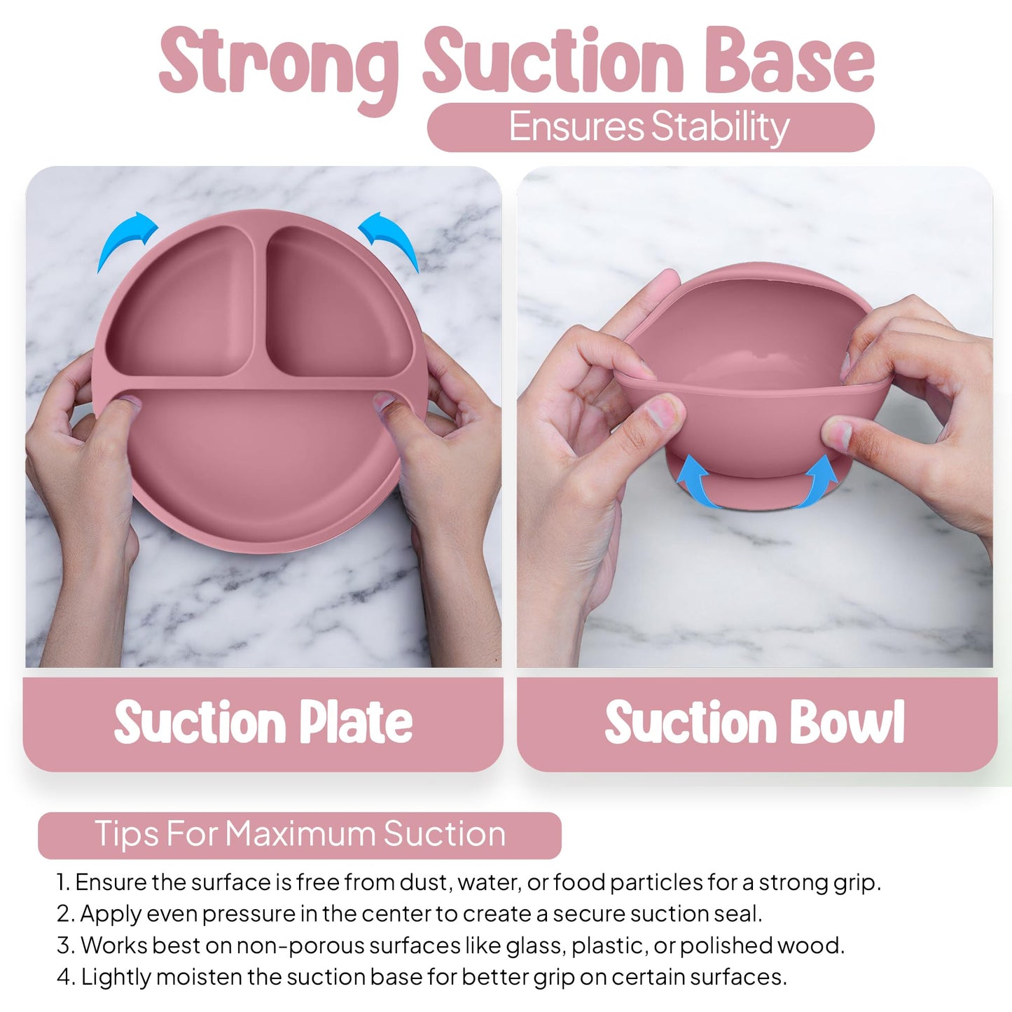O'doe Baby Weaning Set – 15 Pcs Silicone Baby Feeding Set with Suction Plate, Bowl, Bib, Sippy Cup, Fruit Feeder, Freezer Tray