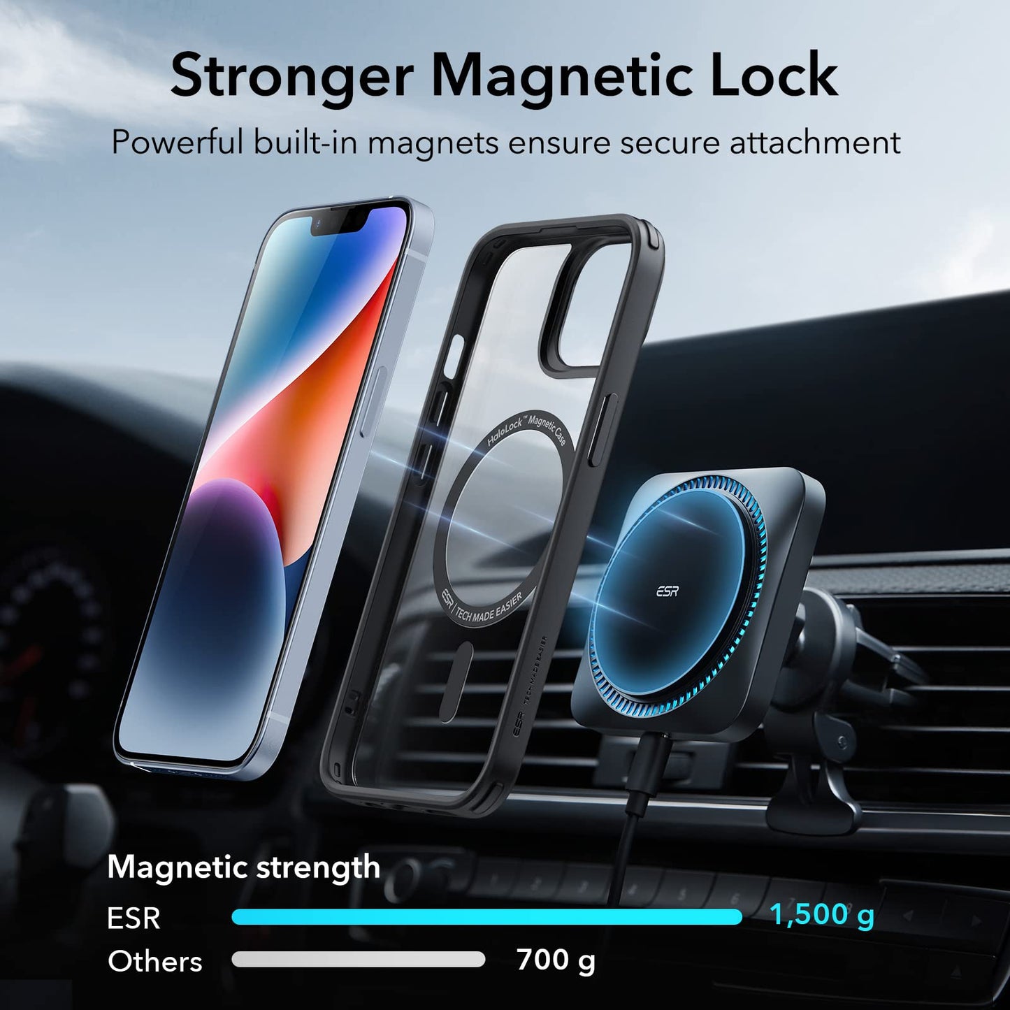 Esr For Iphone 14 /Iphone 13 Case, Compatible With Magsafe, Shockproof Military-Grade Protection, Magnetic Phone Case For Iphone