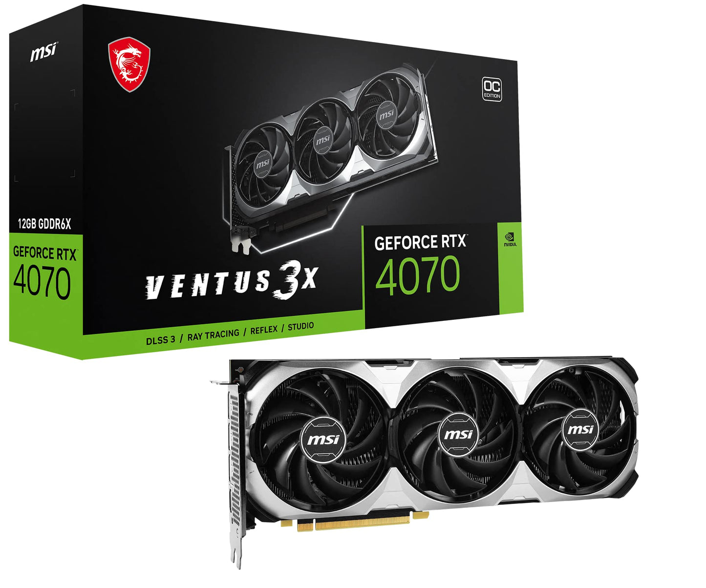 Msi Gaming Geforce Rtx 4070 12Gb Gdrr6X Extreme Clock: 2520 Mhz 192-Bit Hdmi/Dp Nvlink Torx Fan 4.0 Ada Lovelace Architecture Gr