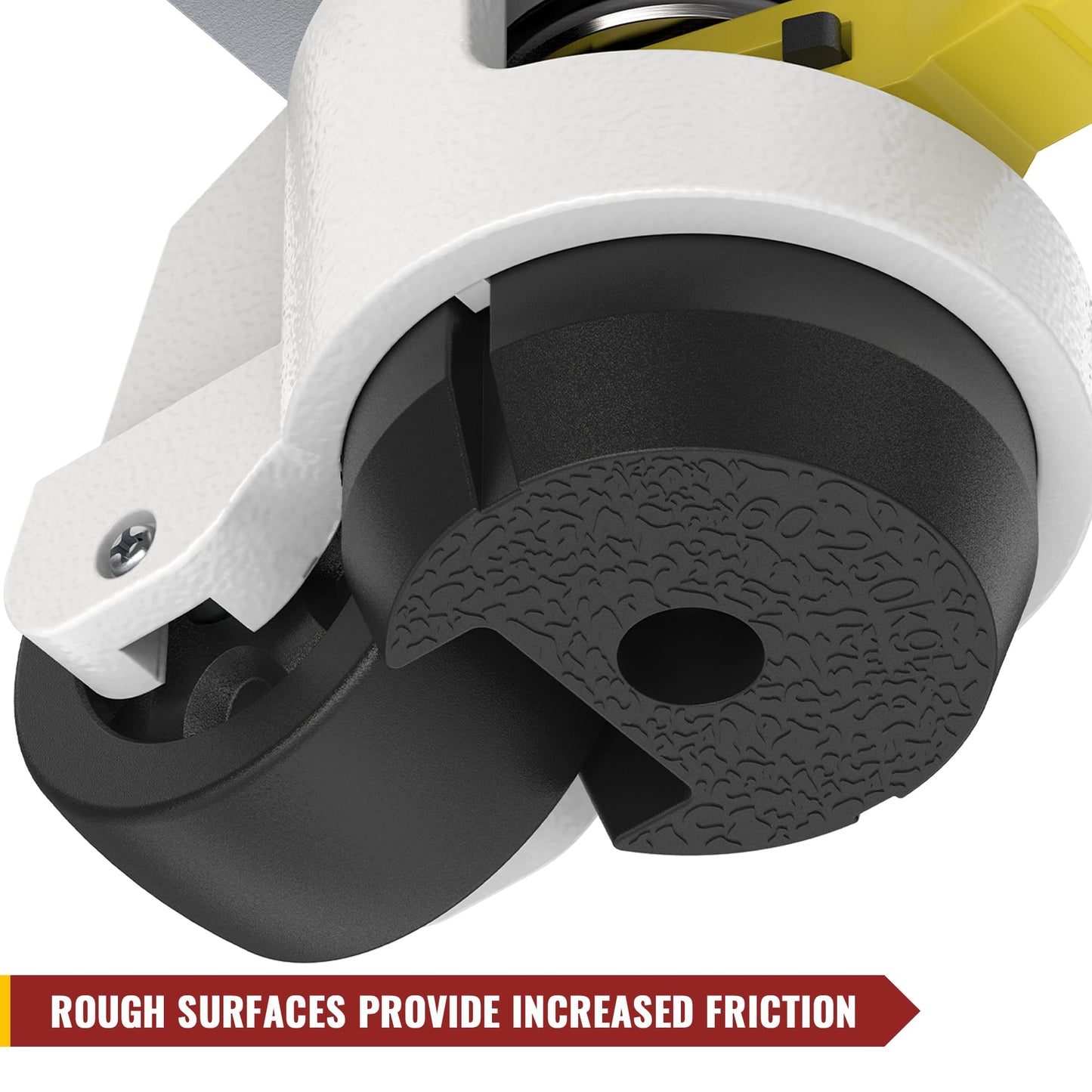 HOLKIE Leveling Casters with Ratchet Handle Design Total Capacity 2200 Lbs Heavy Duty Industrial Casters Set of 4 with Adjustable Leveling Pads (TD60)