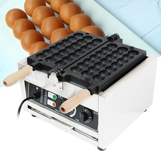 Commercial Electric Bubble Skewer Waffle Ball Machine Nonstick Waffle Balls Maker Iron Popular Snack Equipment New Belgium Waffle Ball Stick Maker 110V 1500W