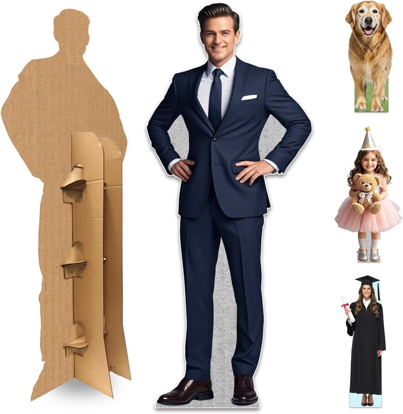 Custom Life-Size Cardboard Cutout | Personalized High Resolution Standup Cardboard Cutout with Photo You Upload | Perfect Decor for Birthday, Wedding, Party or Sports Events (Cardboard - 3 ft)