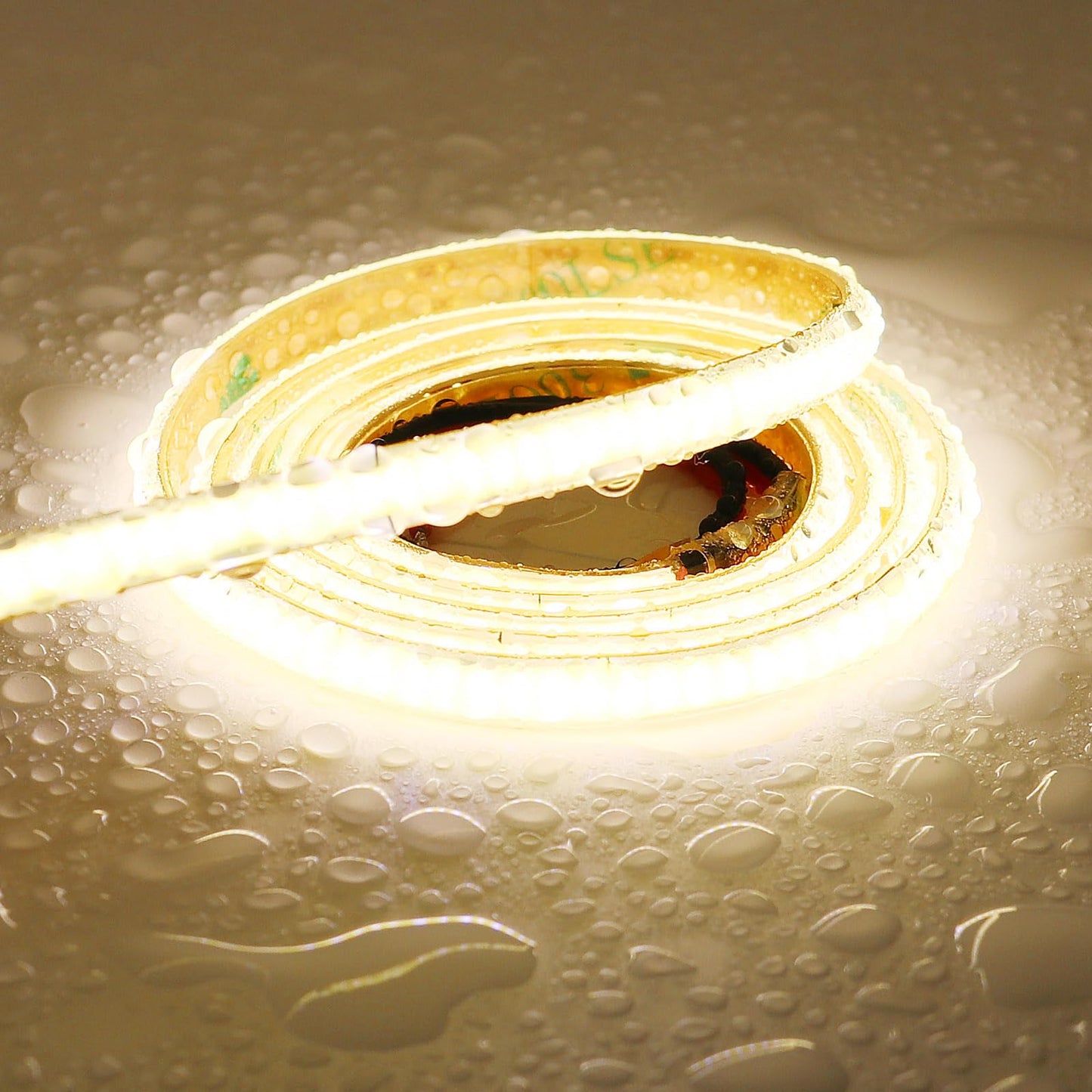 Topai 24V Thin 5Mm Cob Led Strip Waterproof 4000K Natural White 16.4Ft Bright 4000Lm Cri>90 Uniform Dotless 400Leds/M Self Adhesive Flexible Cuttable For Diy  Bedroom  Under Cabinet Lighting