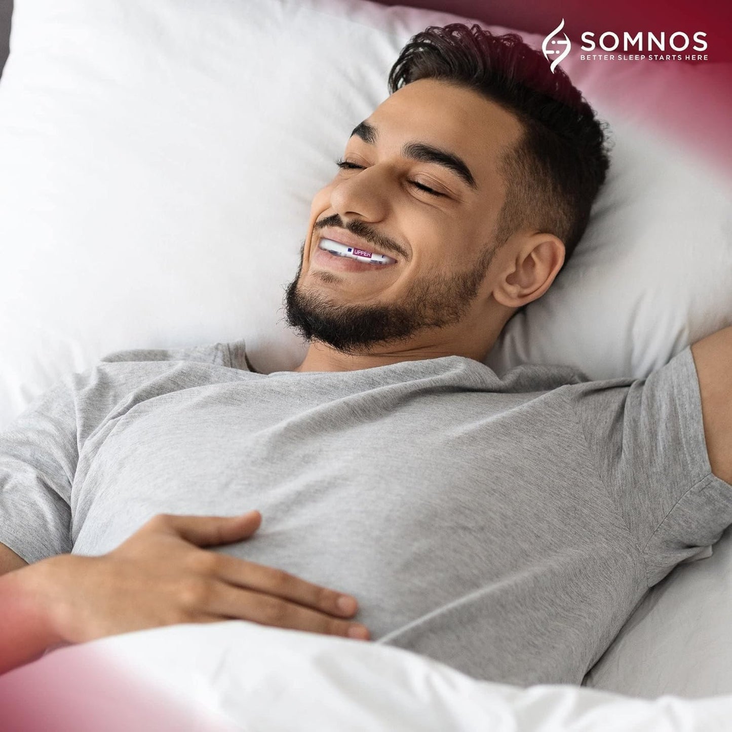 Somnos Anti Snore Mouthguard - Adjustable Sleep Mouth Guard for Snoring - Lightweight, Comfortable, and Effective for Reducing Snoring - Better Sleep Starts Here™ - Large Size …
