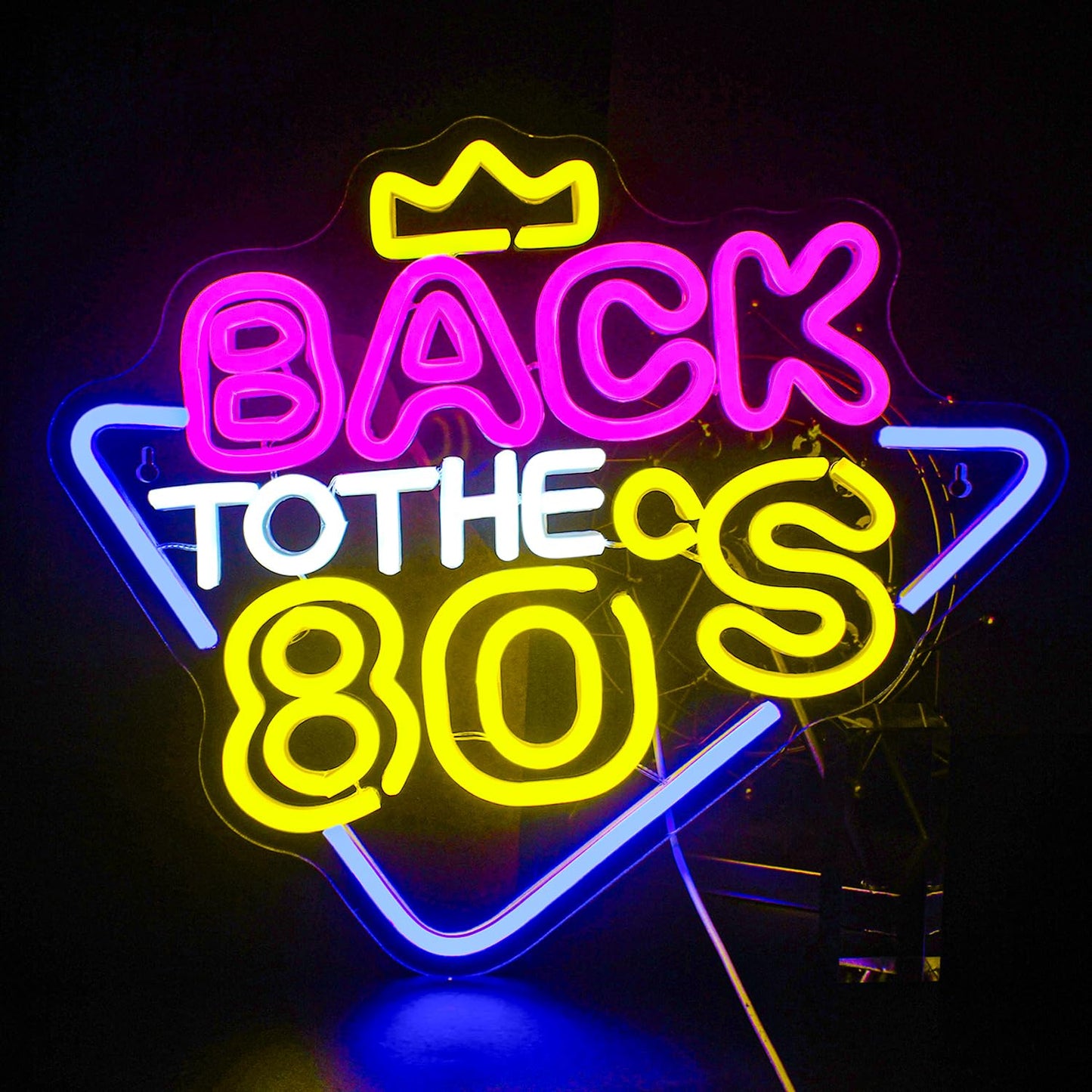 Looklight Neon Sign for Wall Decor, USB Powered LED Light, 12.6inx14.96in, Back80, Model Looklight1215-4