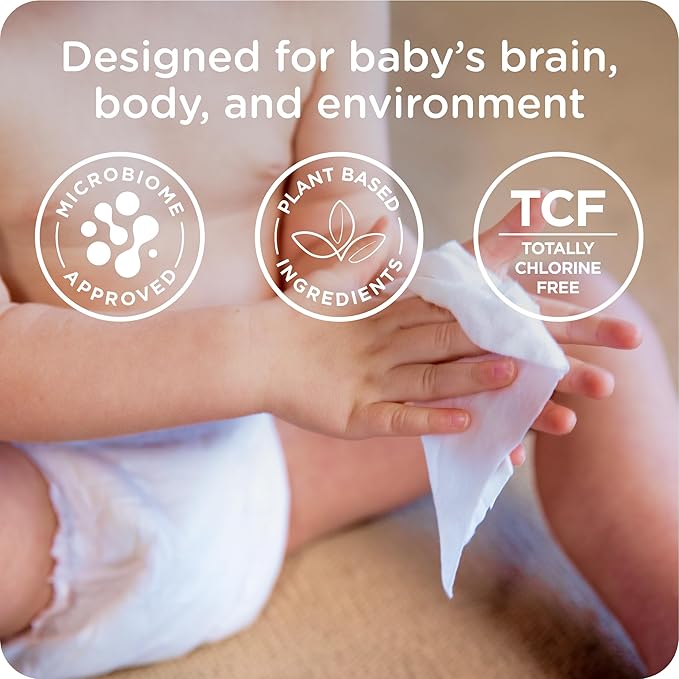 HealthyBaby Our Gentle Nose & Face Wipes | EWG Verified Safe | Soothing for Runny Noses & Sensitive Skin | Plastic-Free, Fragrance Free, Totally Chroline Free (6 boxes, 360 wipes)