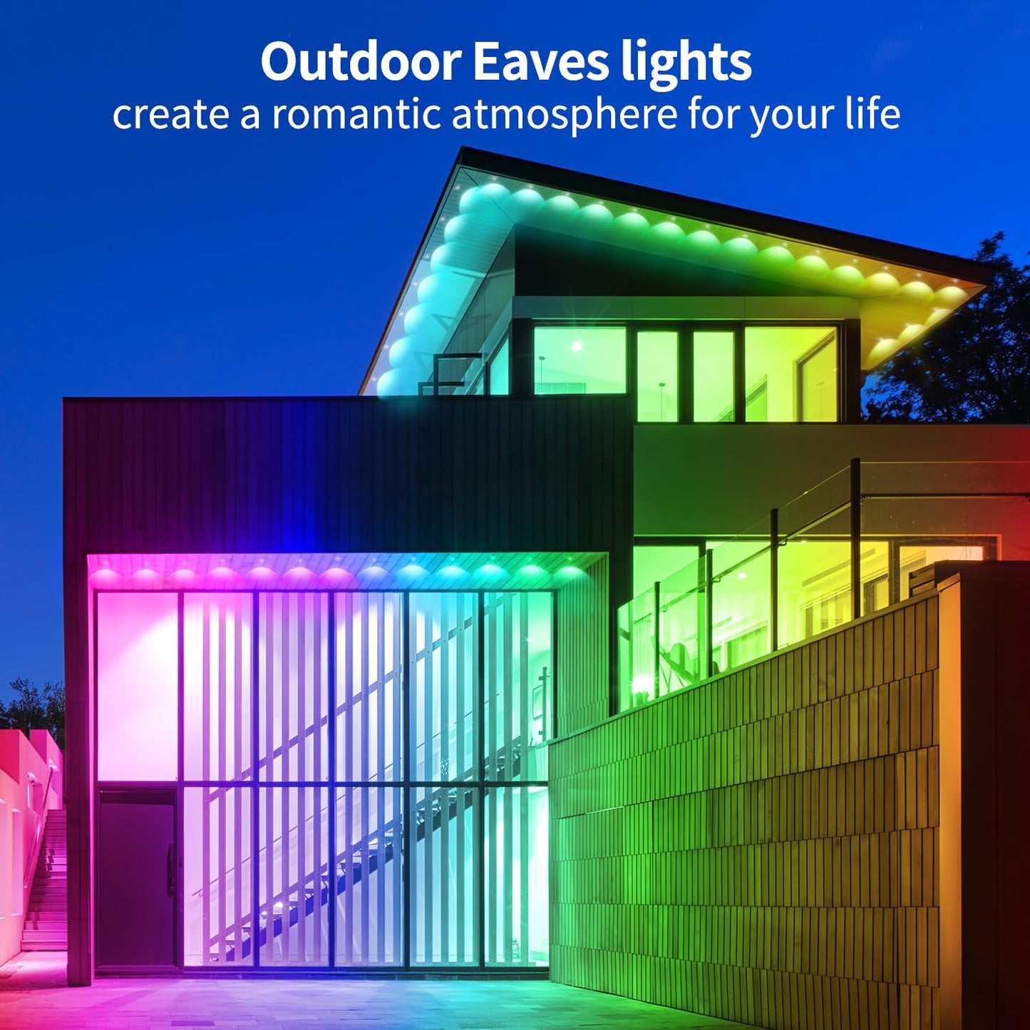 Yocrostar Permanent Outdoor Lights 200Ft Smart Outside Rgb Led Christmas Light  App Control Remote Ip67 Waterproof Eternity Eaves Lighting For Halloween House Patio Decor  Garden Decor  Decorations