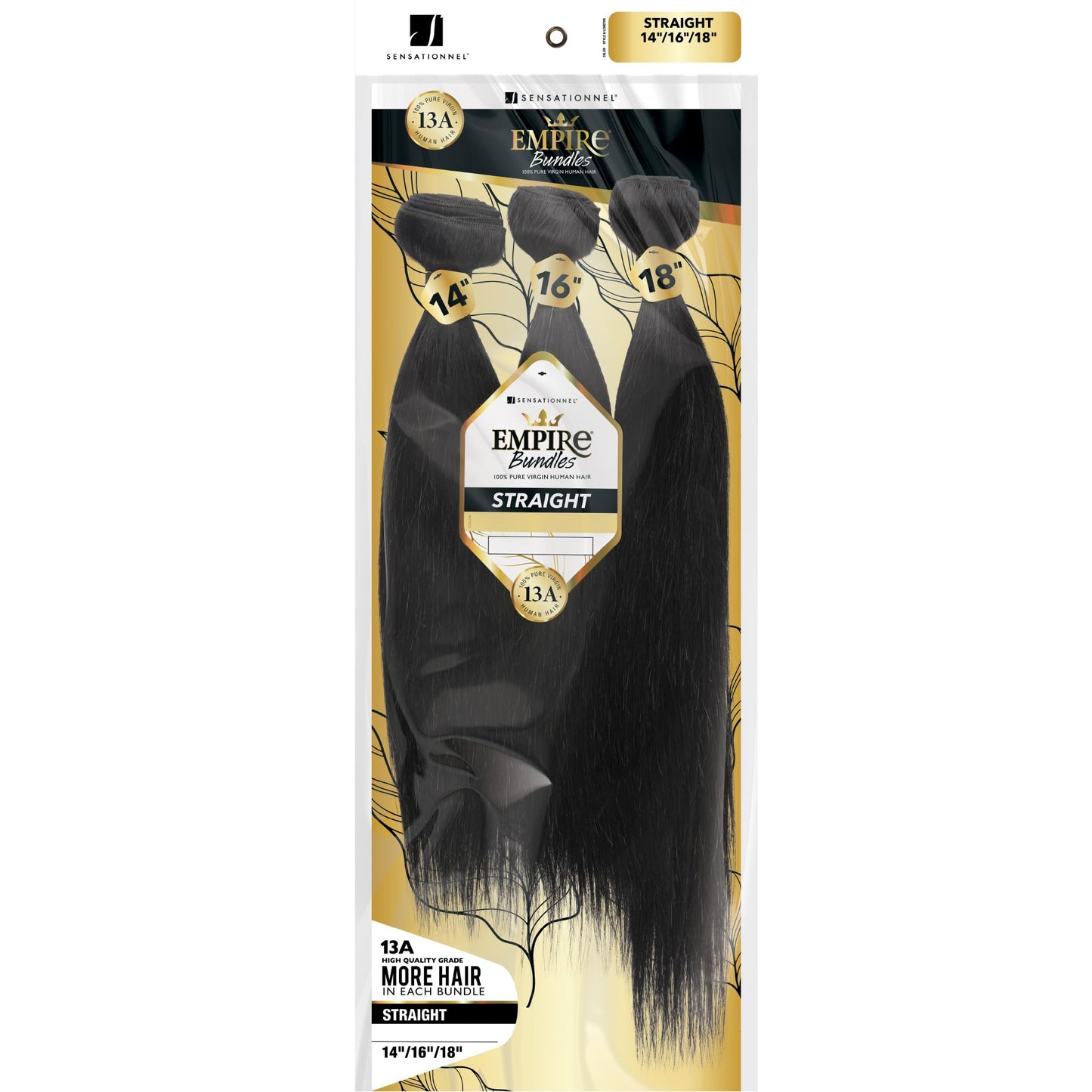 Sensationnel Empire bundles multi - straight 10a tangle shed free human hair for weaving and sew in styles (10 12 14 inch, 613 B