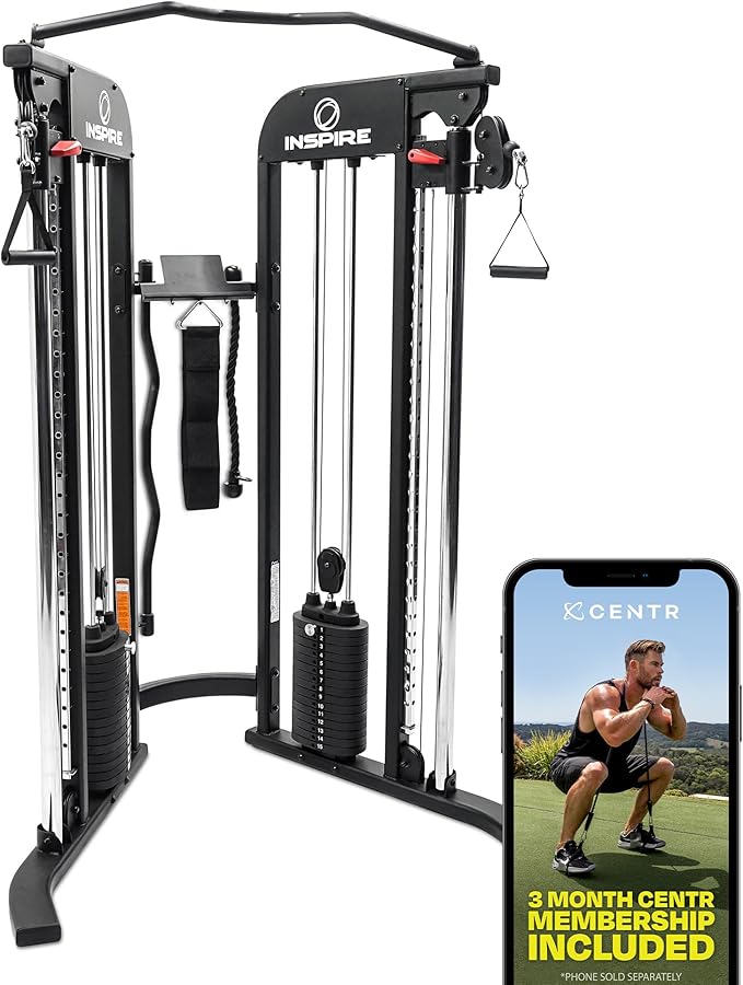 Inspire Fitness FTX Functional Trainer - Compact at Home Workout Machine with Accessories - Space Saving Design - Home Gym...