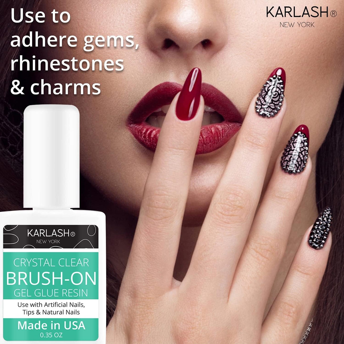 Karlash Super Strong Brush On Nail Glue for Acrylic Nails and Press on Nails Bonding Acrylic Nail Glue Adhesive, Perfect for Acr