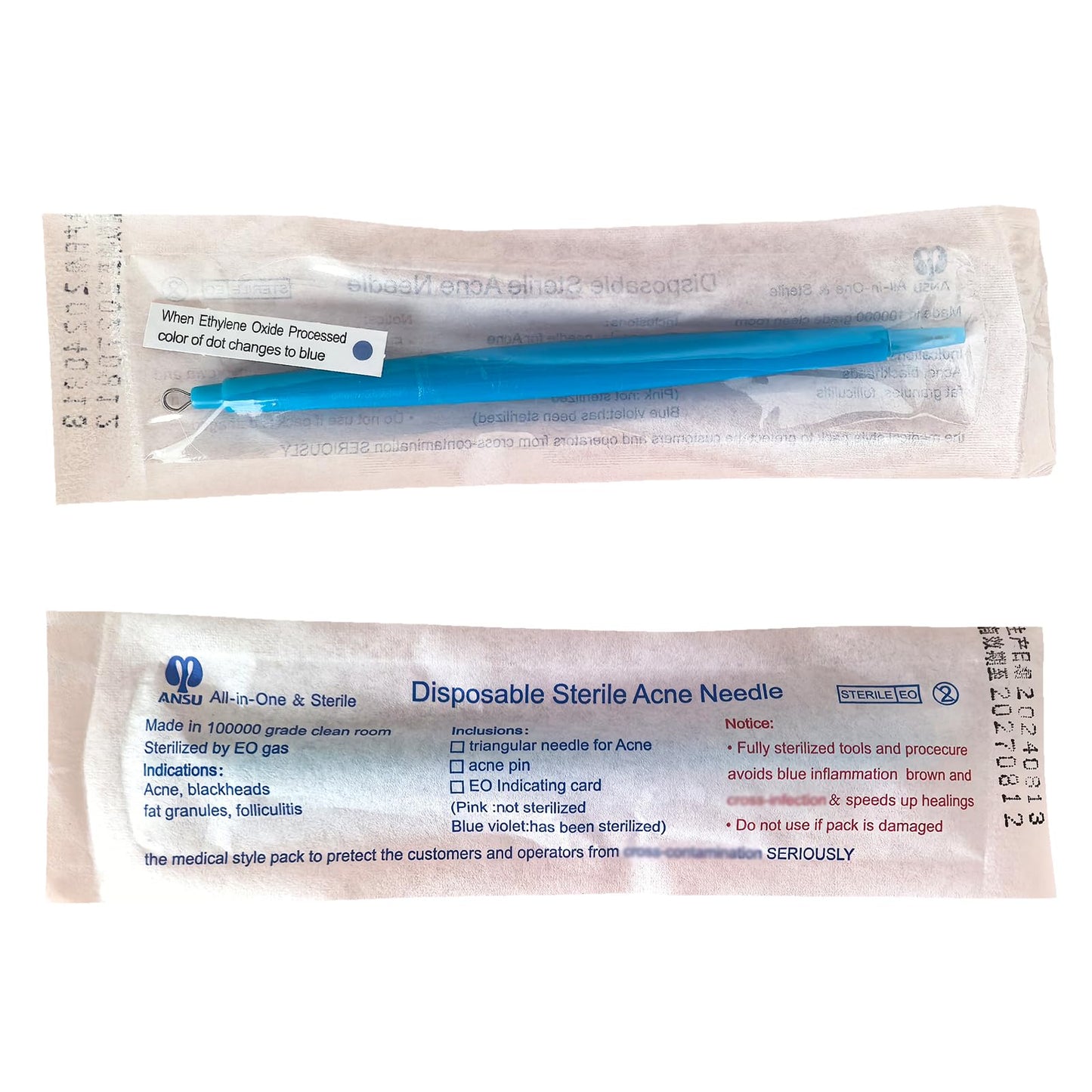 10 Pack of Disposable Sterile Acne Remover Tools Safe Pimple Popper Tool Aseptic Blackhead Remover Tools Sanitary Comedone Extra