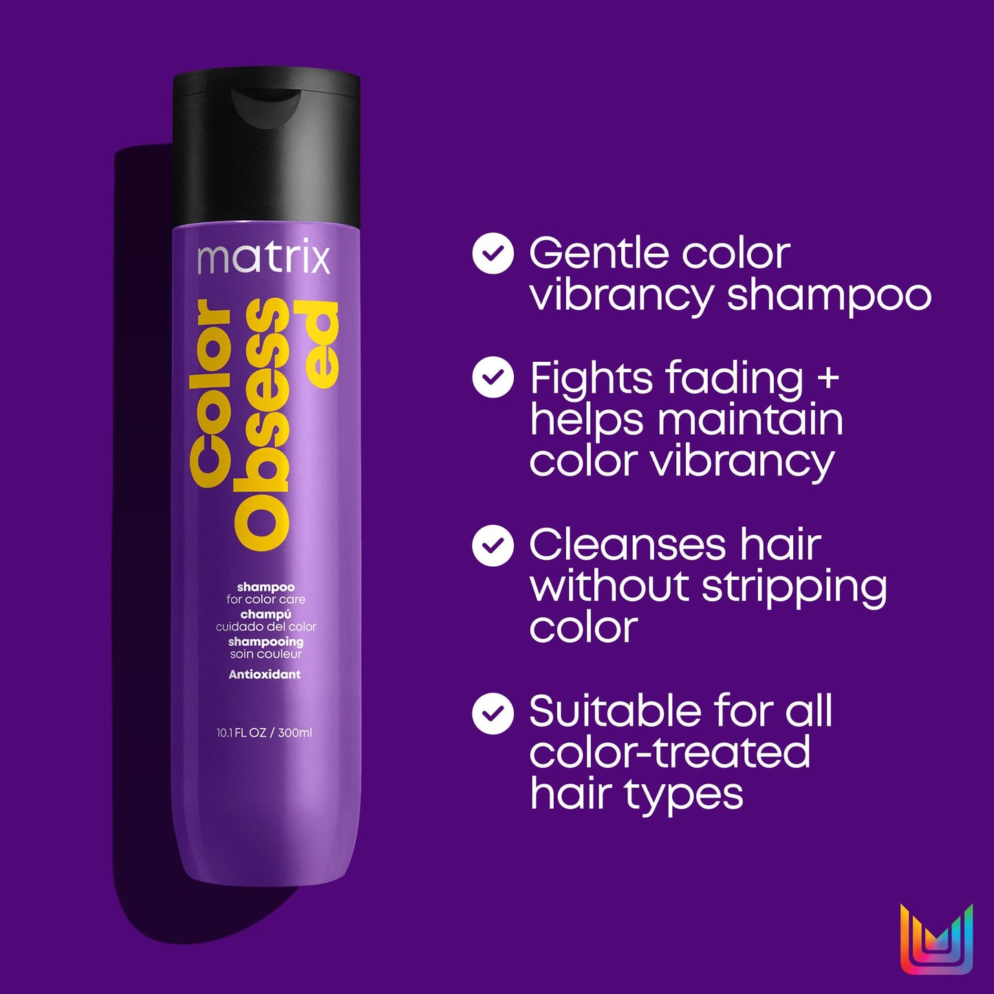 Matrix Color Obsessed Antioxidant Shampoo | Enhances Hair Color & Prevents Fading | For Color Treated Hair | Cruelty Free | Salo