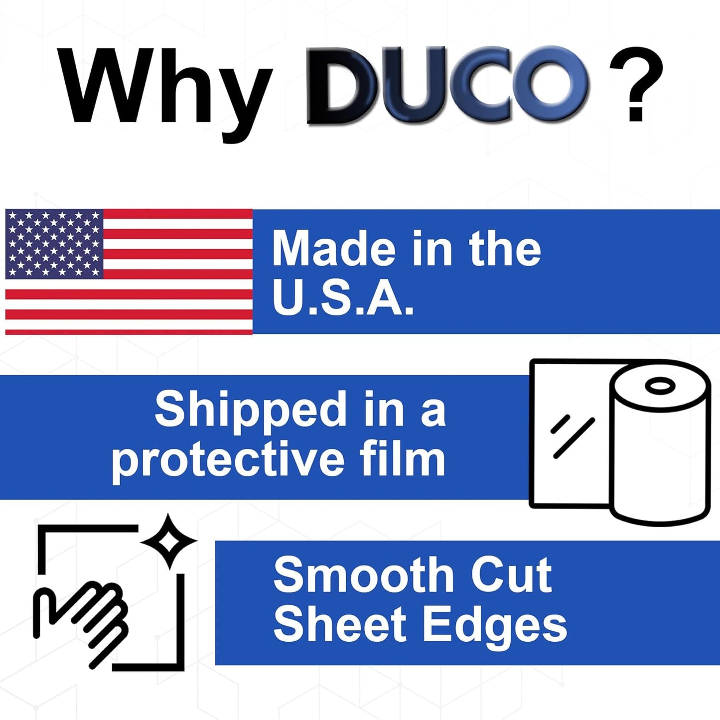 Duco USA-Made Clear Cast Acrylic Sheet 1/8 Inch Thick 8" x 12" - 8 Pack of Transparent Plexiglass Sheet - Lightweight Acrylic Board for Window Replacements, Displays, Signs, and More
