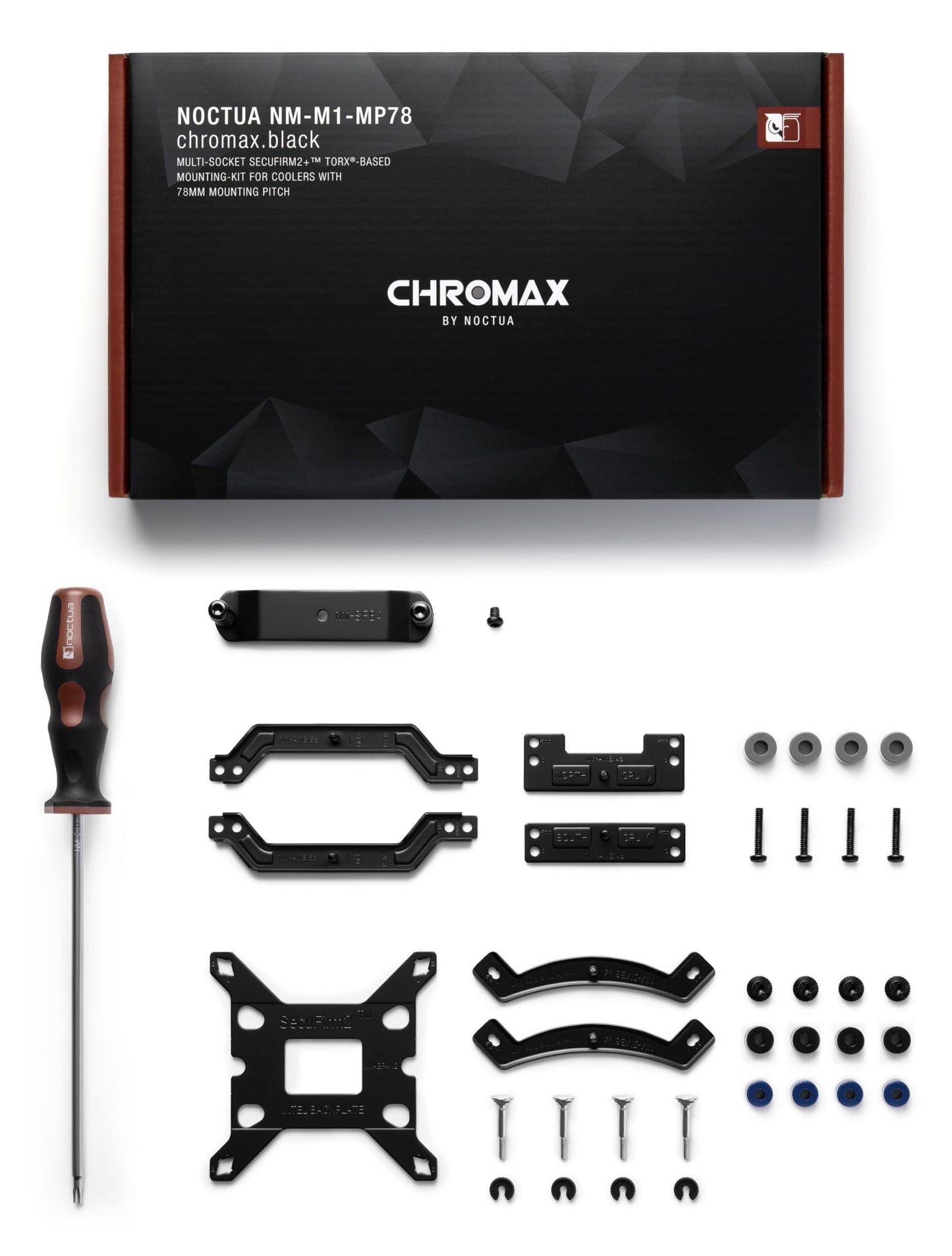 Noctua Nm-M1-Mp78 Chromax.Black, Cpu Cooler Mounting-Kit For Amd Am5/Am4 And Intel Lga1851/Lga1700/Lga1200 (Black)