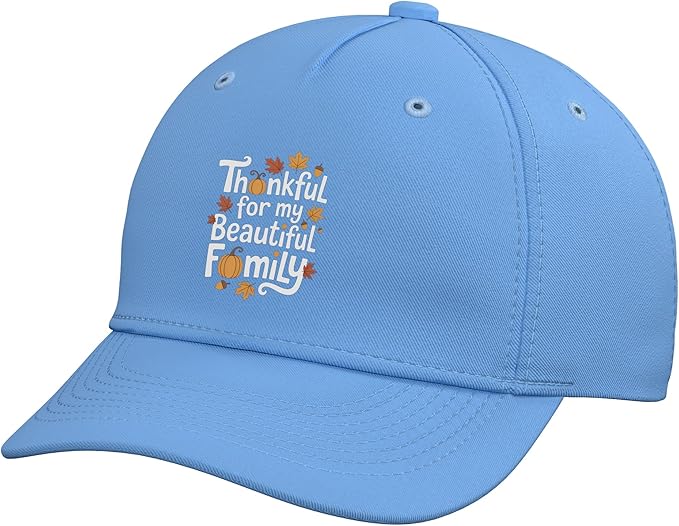 Thankful for My Beautiful Family Thanksgiving Adjustable Baseball Hat
