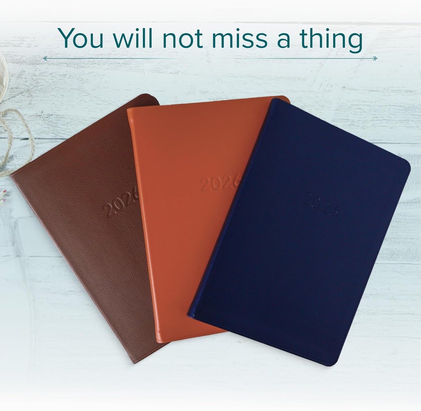 Harbor Desk Weekly Monthly Planner 2025-2026 - Calendar Planner and Notebook, Durable Faux Leather, 192 Pages, Softcover & Book Bound - Cambridge Flamingo - 8x5.5"