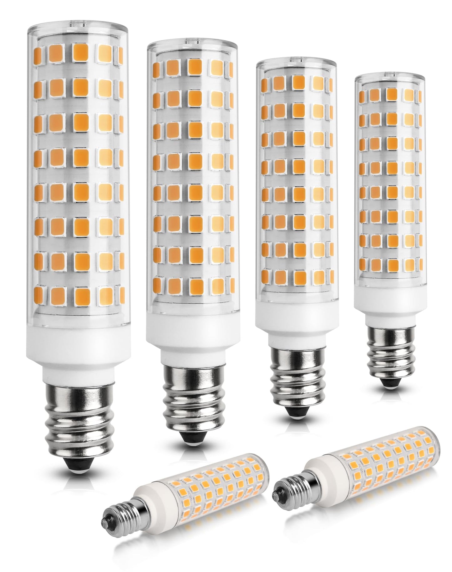 Gohdlamp E12 Led Bulb 100 Watt Equivalent - 6 Pack Warm White 2700K Candelabra Light Bulbs  9W 1200Lm Non-Dimmable  For Chandelier  Ceiling Fan  Pendant Lighting