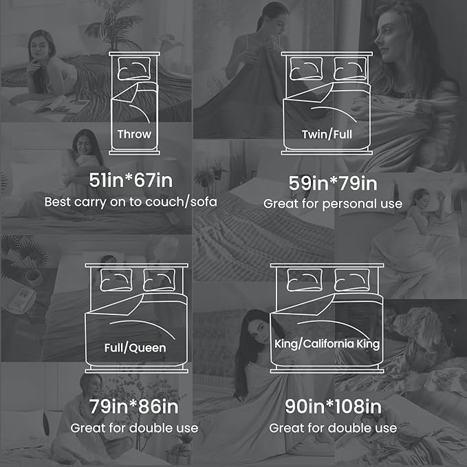 Elegear Revolutionary Cooling Blanket Twin, Absorbs Heat to Keep Body Cool for Night Sweats, Arc-Chill3.0 Cool Fiber Q-Max>0.5 for Hot Sleepers, Lightweight Summer Cold Blankets for Sleeping 59" x 79"