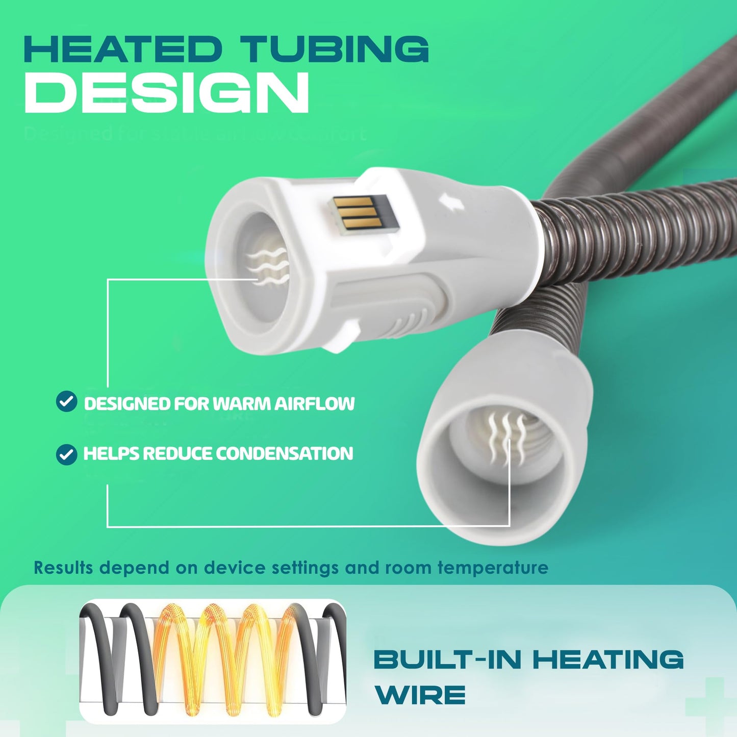 Expanza Airsense 10 Tubing Replacement - Built In Heating Wire | Straight Connector For Machine End - Elbow Free | Compatible With AirSense 10 And AirCurve 10 Models | AirSense 11 Has A Different Fit