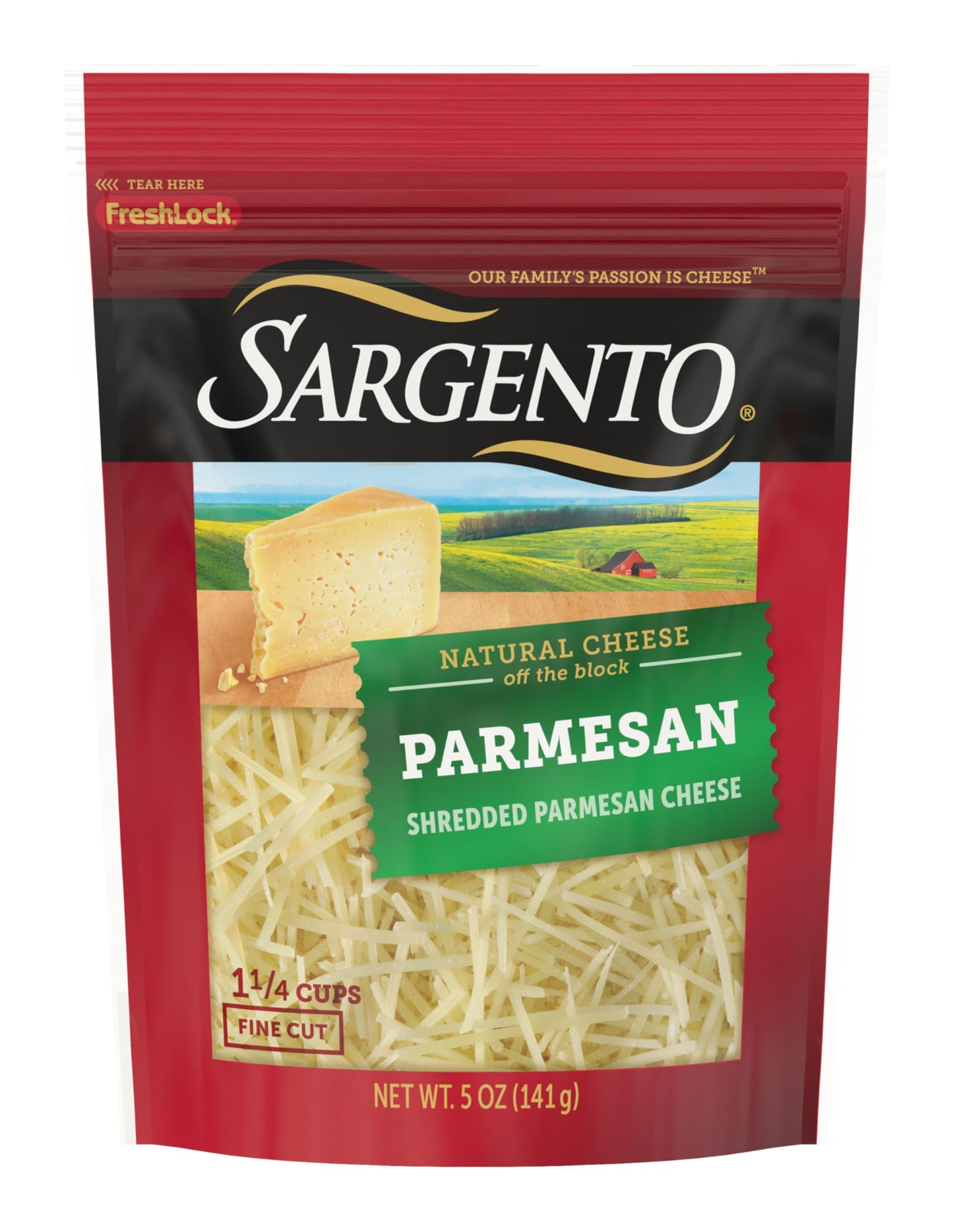 Sargento Natural Parmesan Shredded Cheese, Fine Cut, 5 oz