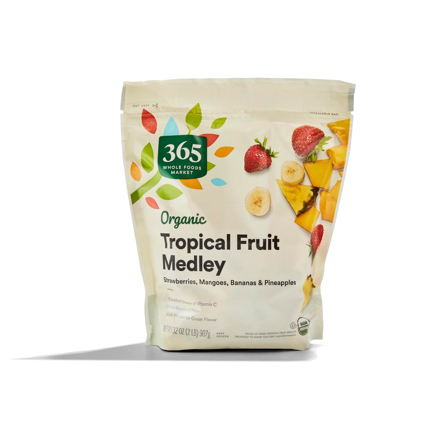 365 Everyday Value, Organic Tropical Fruit Medley, 32 oz, (Frozen)