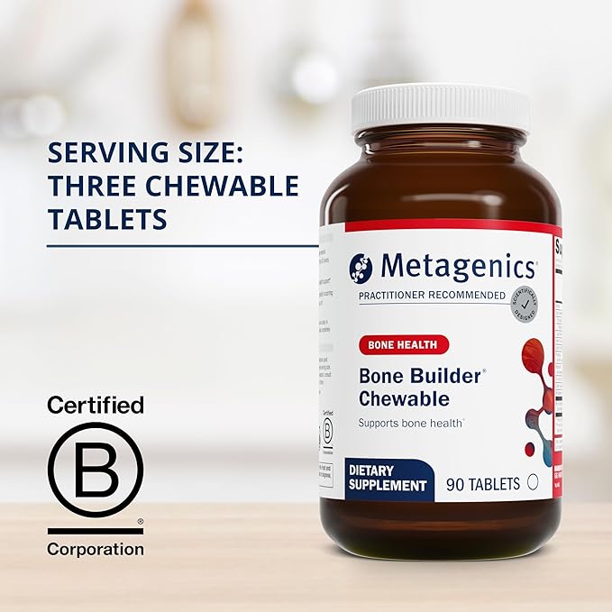 Metagenics Bone Builder Chewable – Enhanced Bone Support with Vitamin D & Magnesium* | 30 servings, 90 Count (Pack of 1)