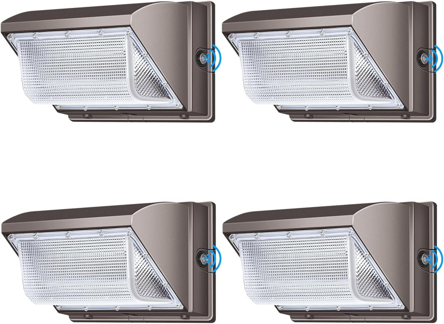 Ledmo Led 120W Wall Pack Light With Photocell  Dusk To Dawn Outdoor Commercial Security Lighting  5000K Ip65 Waterproof 15840Lm 4 Pack
