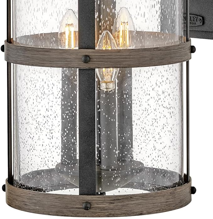 Hinkley Lakehouse Large Wall Mount Lantern, Aged Zinc