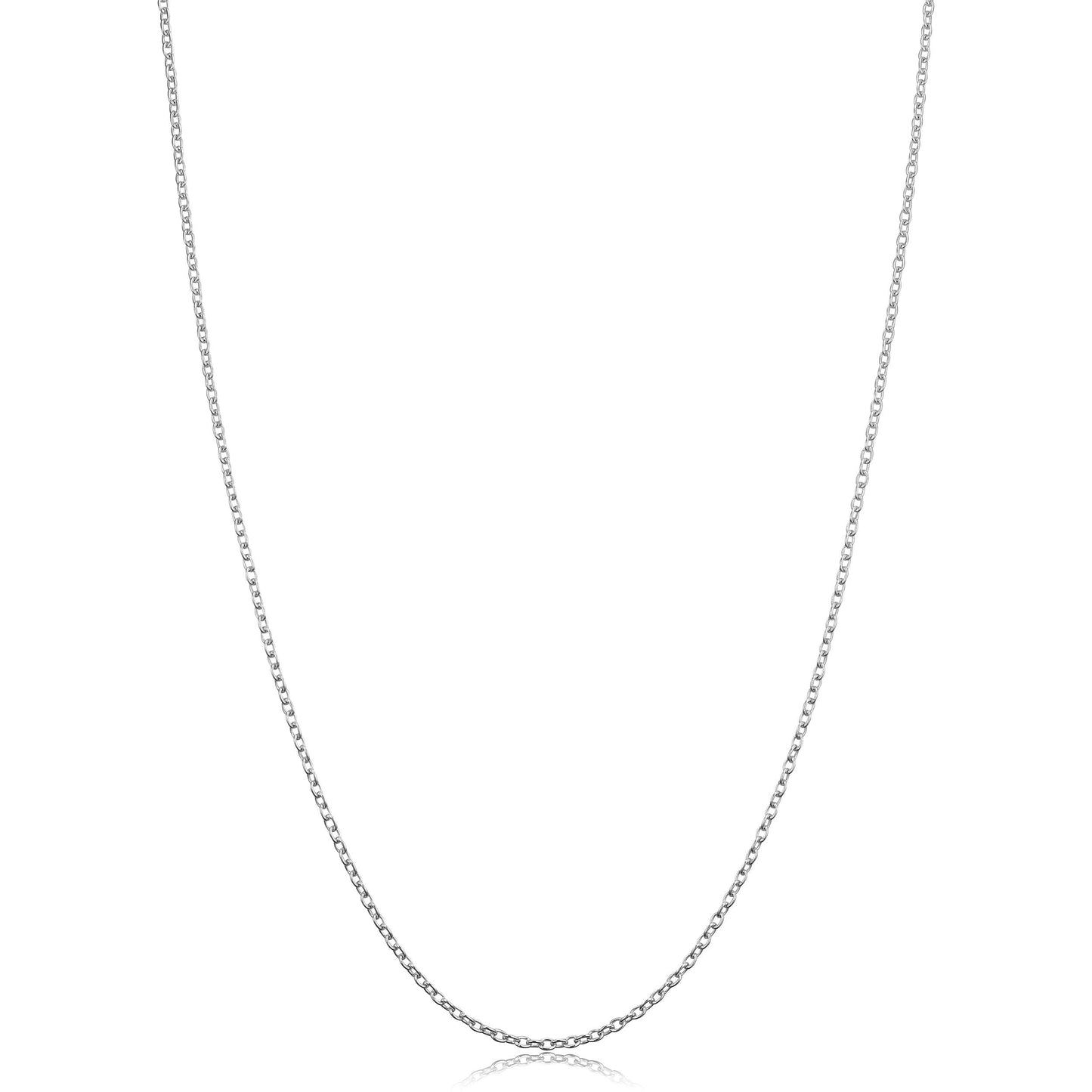 Kooljewelry Sterling Silver Round Cable Chain Necklace (1.2 mm, 40 inch)