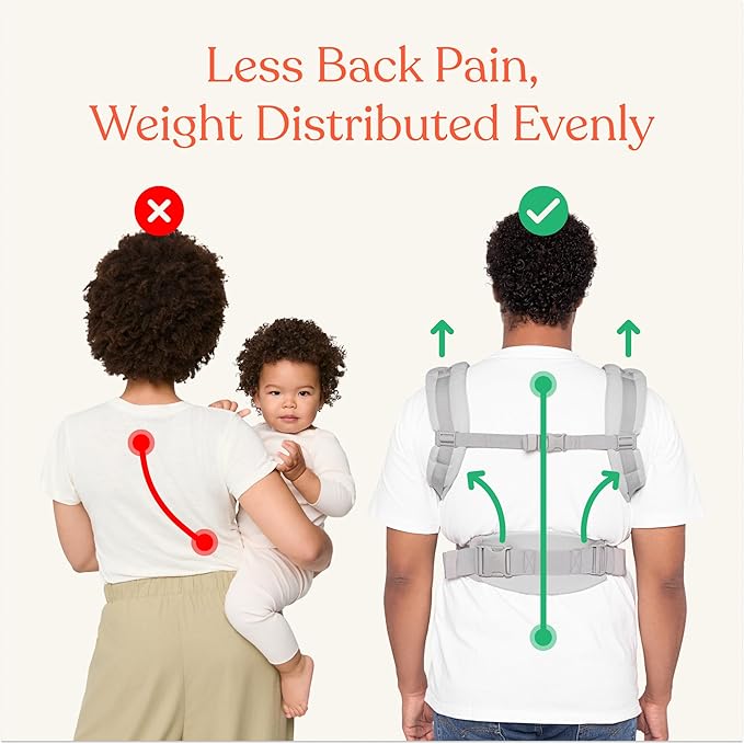 Ergobaby Omni Classic Baby Carrier Newborn to Toddler - Breathable Baby Carriers for Summer - All-Position Carrier with Lumbar Support (7-45 Pounds), Mesh, Natural Beige