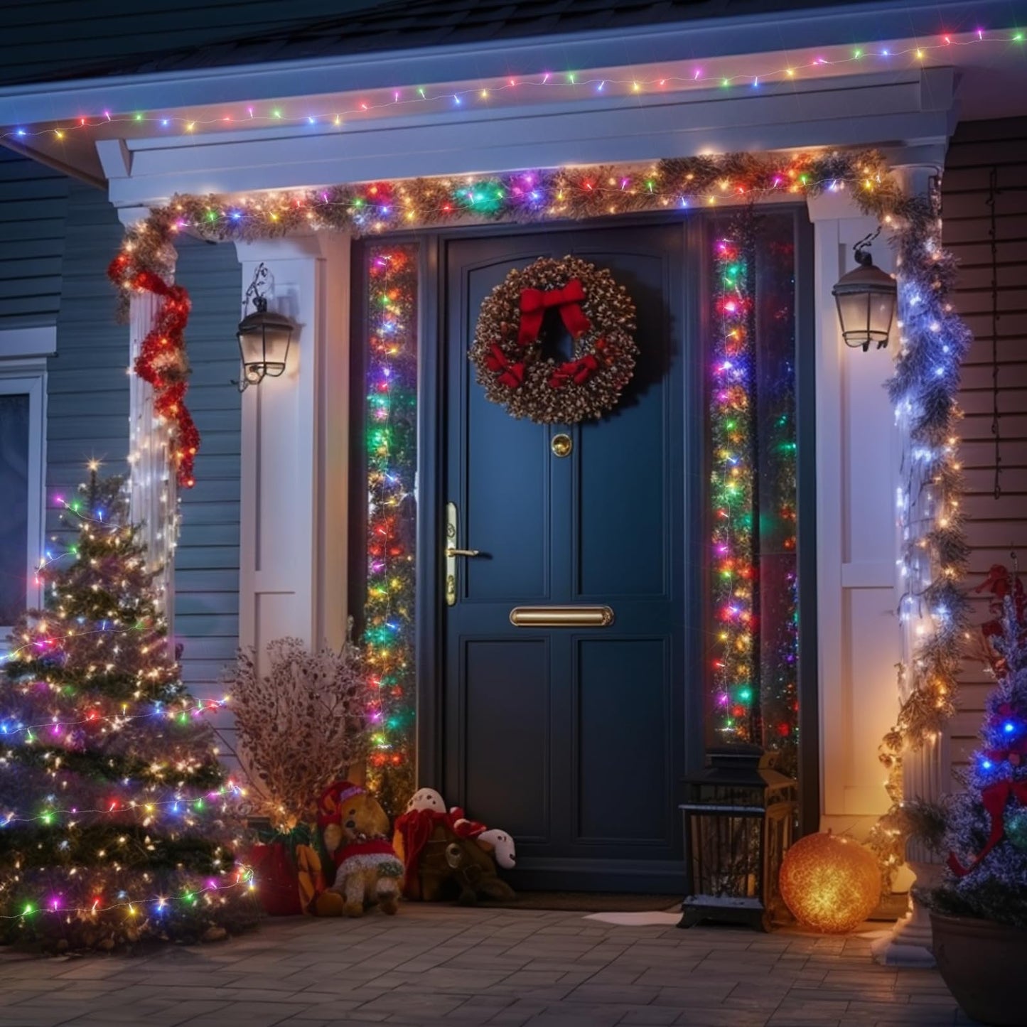 Soiarllt 600 Led Christmas Lights  246Ft Outdoor Waterproof String Lights With Remote  Timer & Memory Function & 8 Modes  Twinkle Lights Plug In For Christmas Tree  Patio  Outside. Multicolor