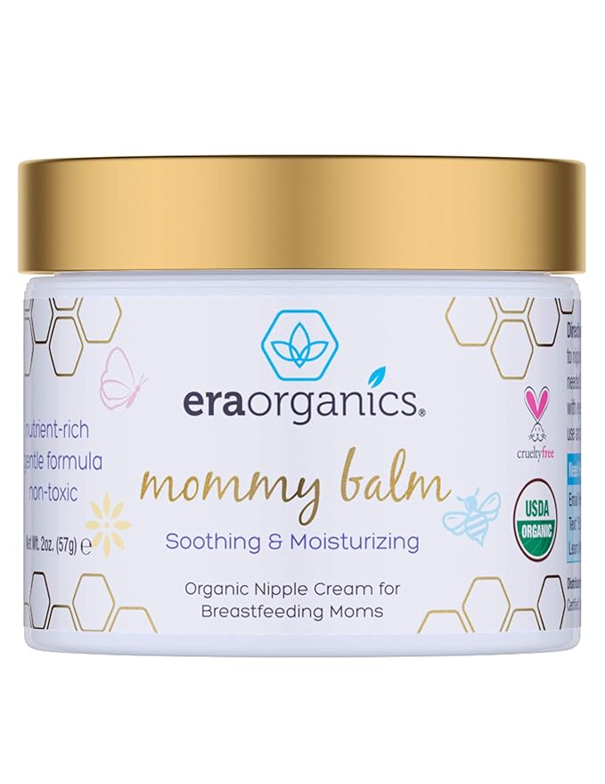 USDA Organic Nipple Butter Safe for Breastfeeding – Lanolin-Free, Food-Grade Nipple Cream for Sore, Cracked & Sensitive Skin Relief – No Wipe Off Postpartum Essential