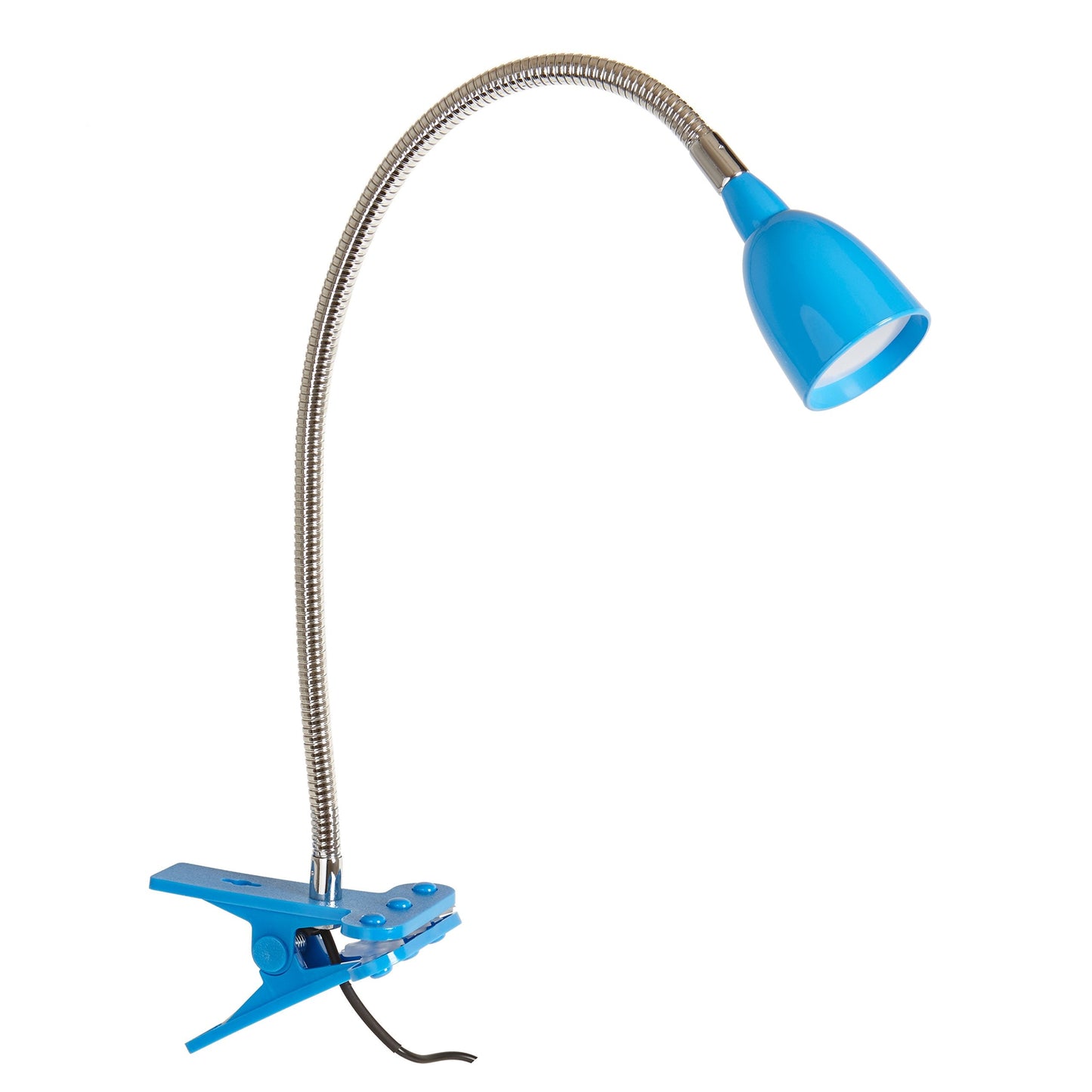 Newhouse Lighting Nhclp-Led-Blu Blue Metal Led Desk Lamp, Flexible Goose Neck, 3000K Warm White, 6 Ft Power Cord