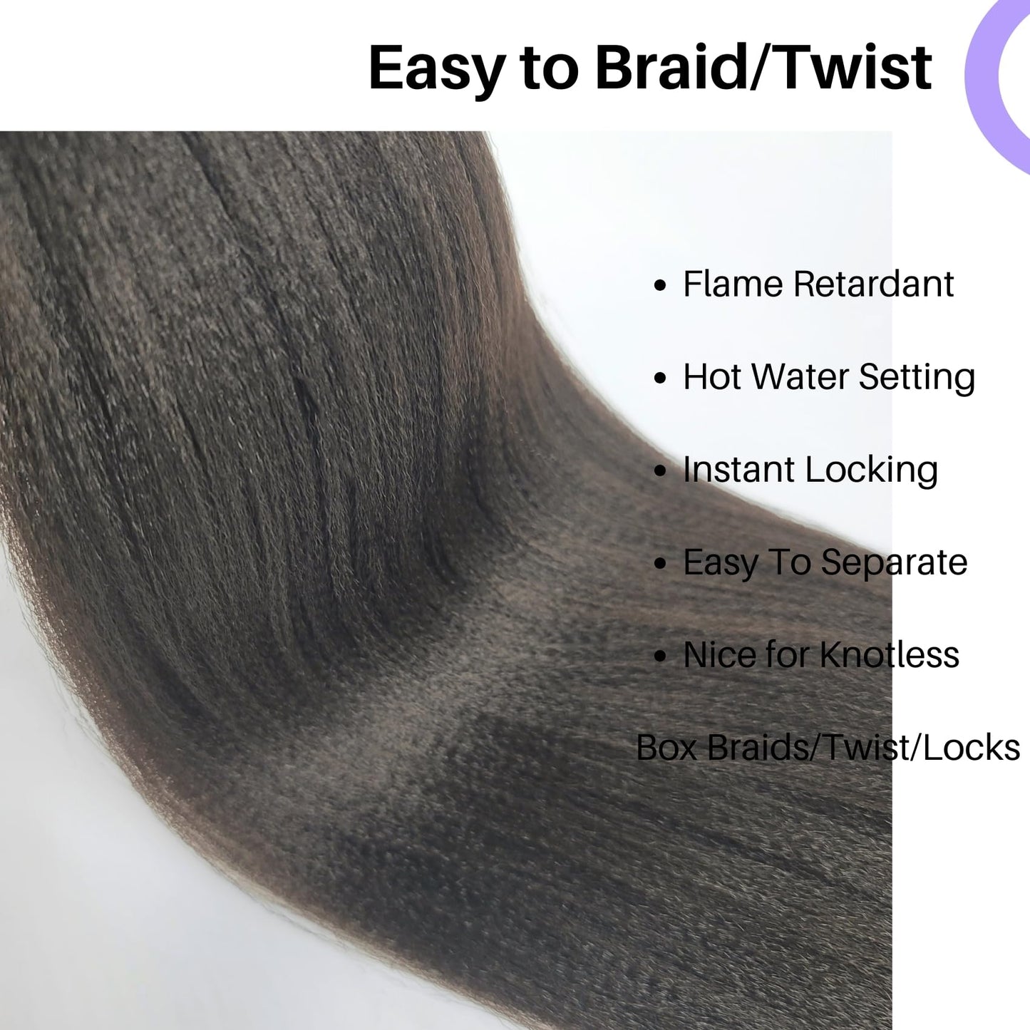 Natural Black Braiding Hair Pre Stretched 16Inch 2# Synthetic Kids Braid in Hair Extension for Braiding