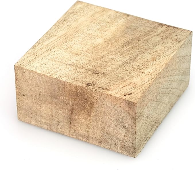Exotic Wood Zone Mango Wood Unfinished Wood Bowl Blanks Kiln Dried | Hardwood Square Blocks for DIY Woodworking Enthusiasts Wood Pieces for Wood Crafts and Projects (8" x 8" x 2")