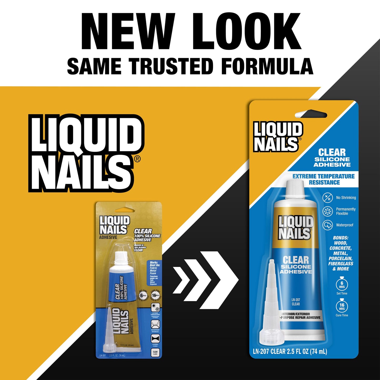 Liquid Nails Clear Small Projects Silicone Adhesive, 2.5 oz