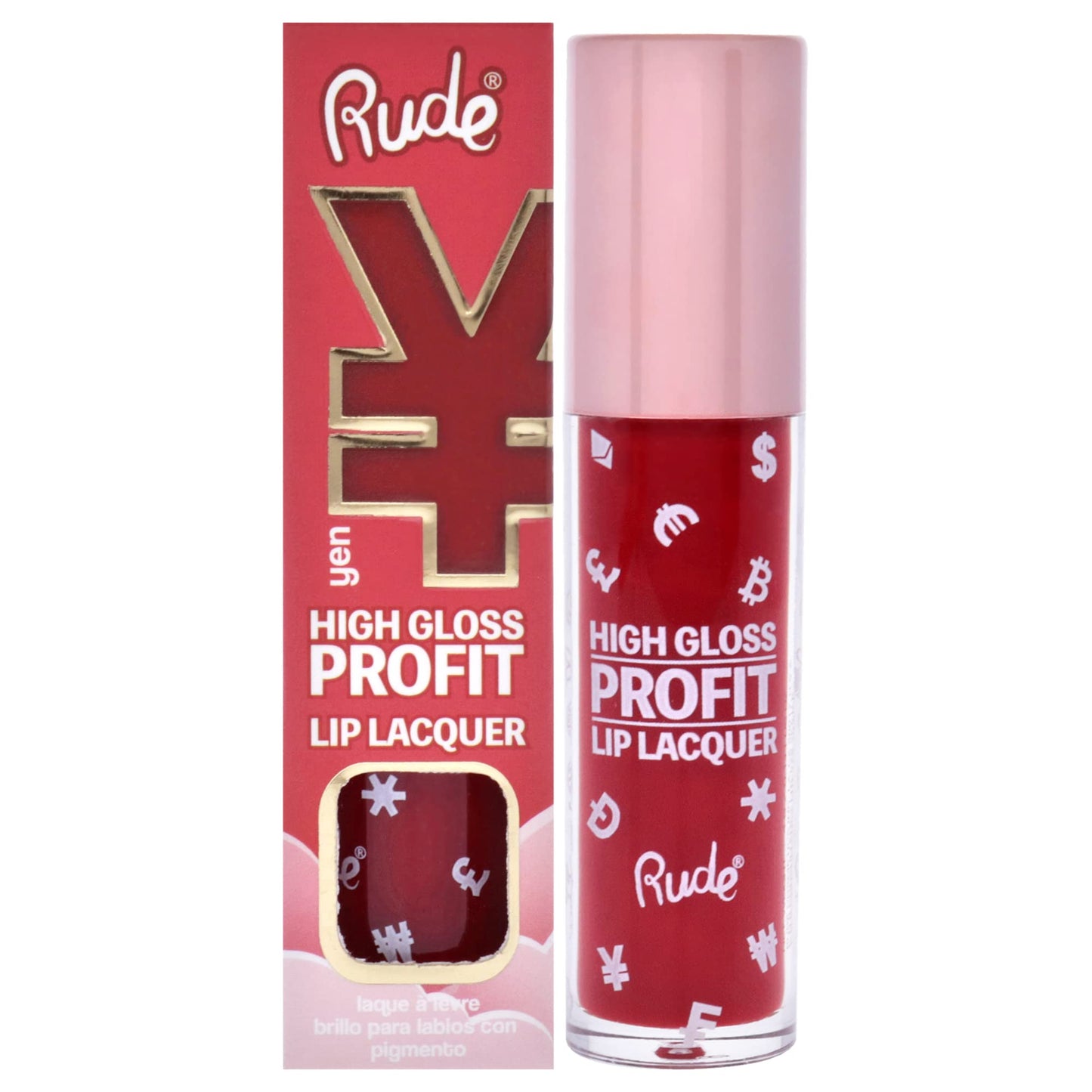 Rude Cosmetics High Gloss Profit Lip Lacquer - Yen Lip Gloss Women 0.141 oz