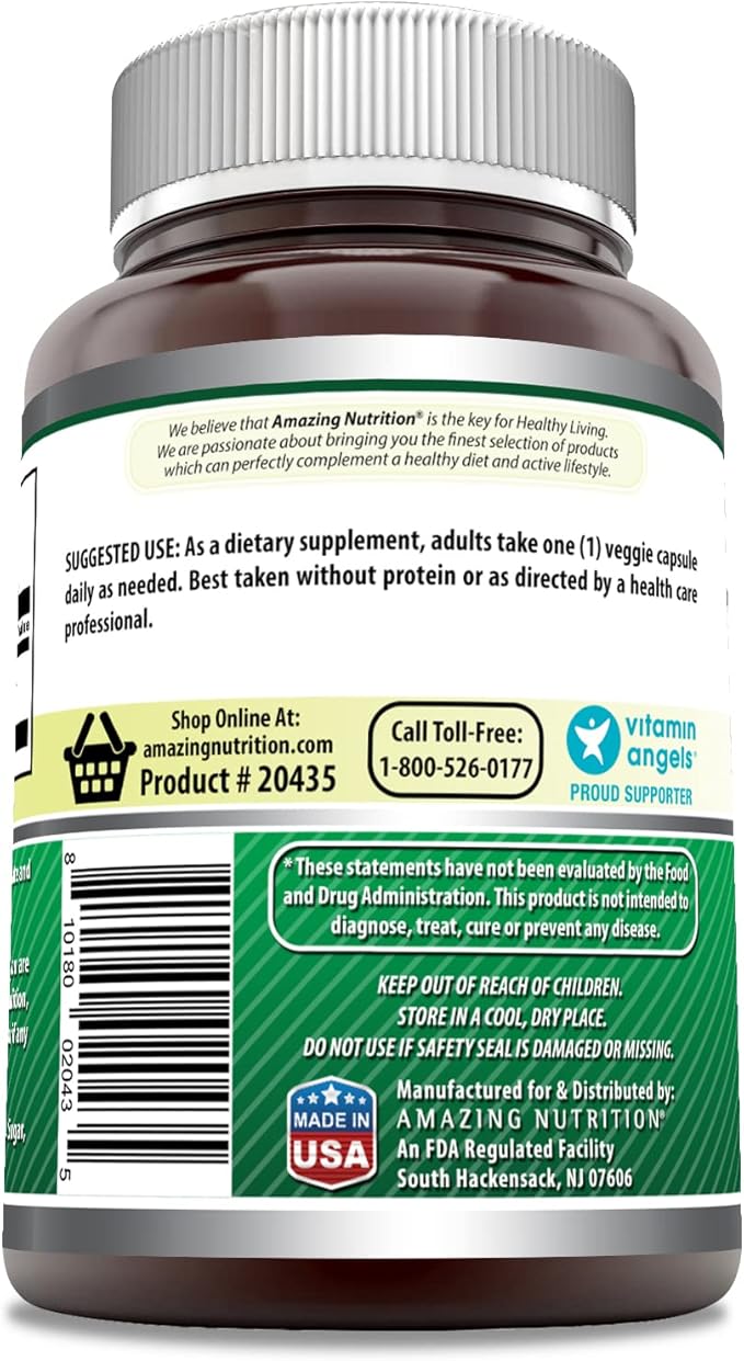 Amazing Formulas GABA Supplement | 750 Mg per Serving | 100 Veggie Capsules | Non-GMO | Gluten-Free | Made in USA | Ideal for Vegetarians