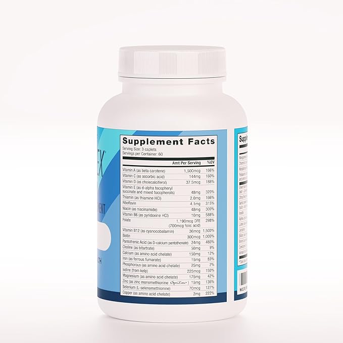AdvoCare CorePlex with Iron - Multivitamin with Vitamin A, B-6, B-12, C & E - Also Includes Thiamine, Folic Acid & Magnesium - 180 Caplets