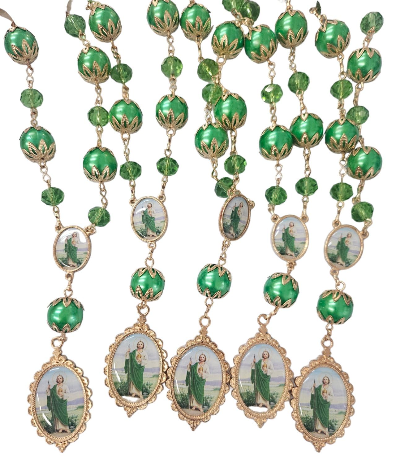 CLGIFT 12 Pcs Saint St. Jude Baptism Party Favors Green Gifts Recuerdos Bautizo San Judas Tadeo Baptism Memorial Favors (17)